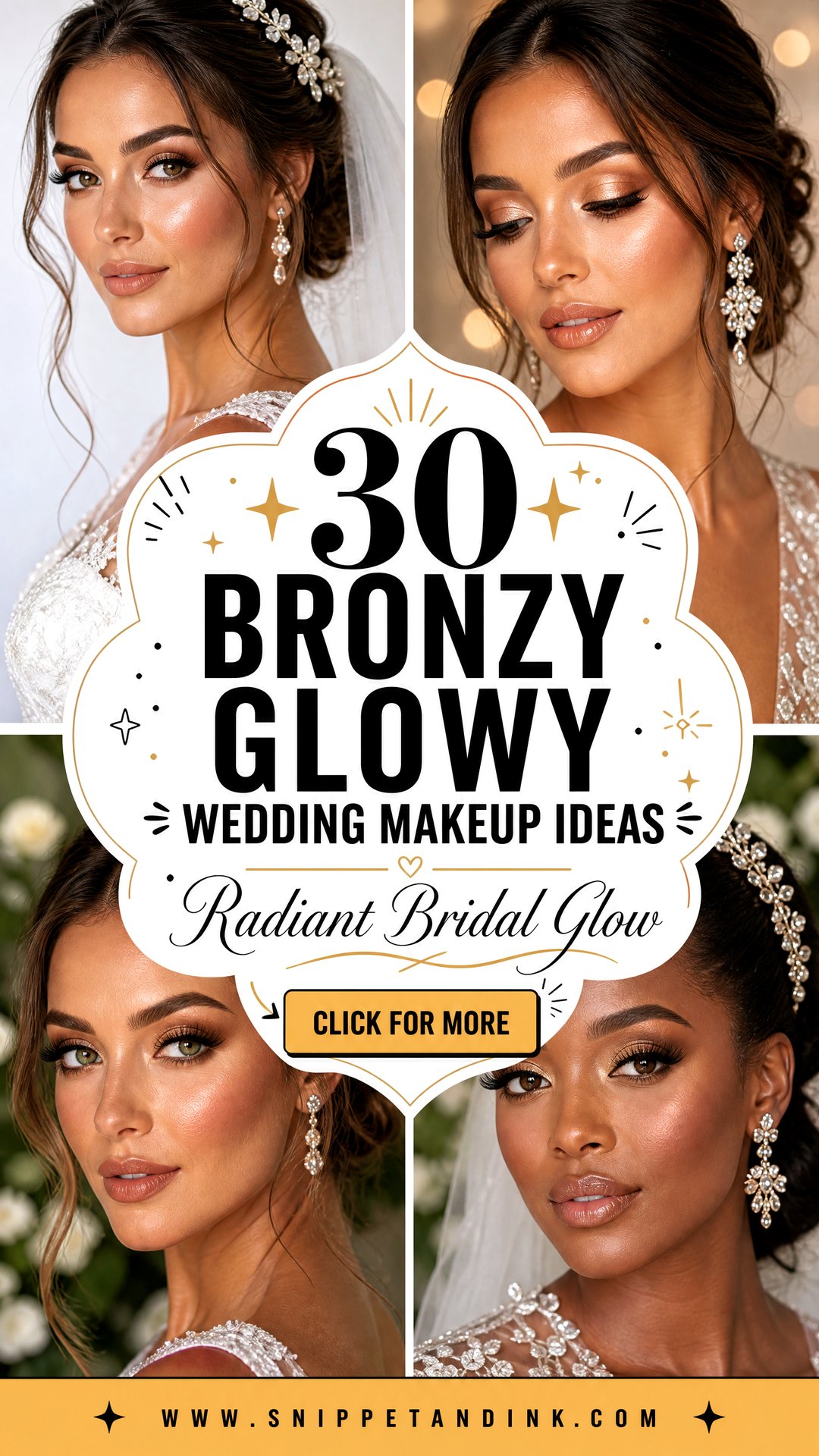 30 Bronzy Glowy Wedding Makeup Ideas for Radiant Brides - 30 Bronzy Glowy Wedding Makeup Ideas for Radiant Brides