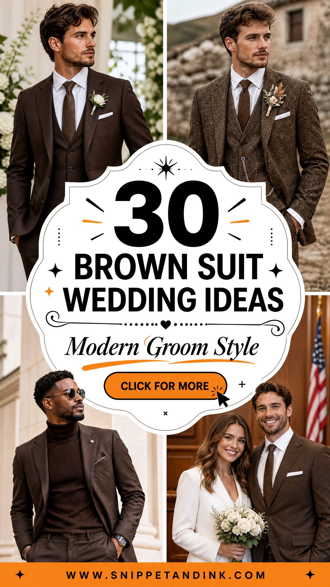 30 Brown Suit Wedding Ideas for Modern Grooms - 30 Brown Suit Wedding Ideas for Modern Grooms