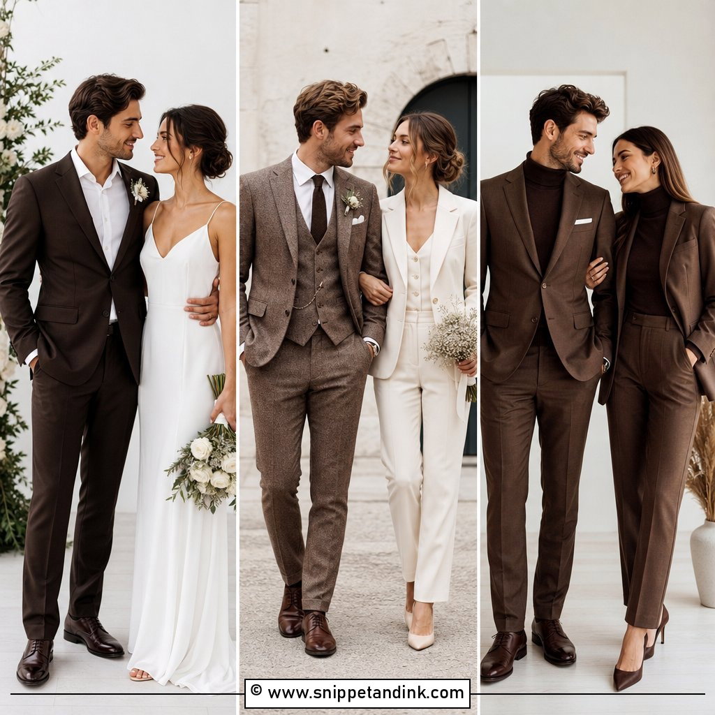 30 Brown Suit Wedding Ideas for Modern Grooms