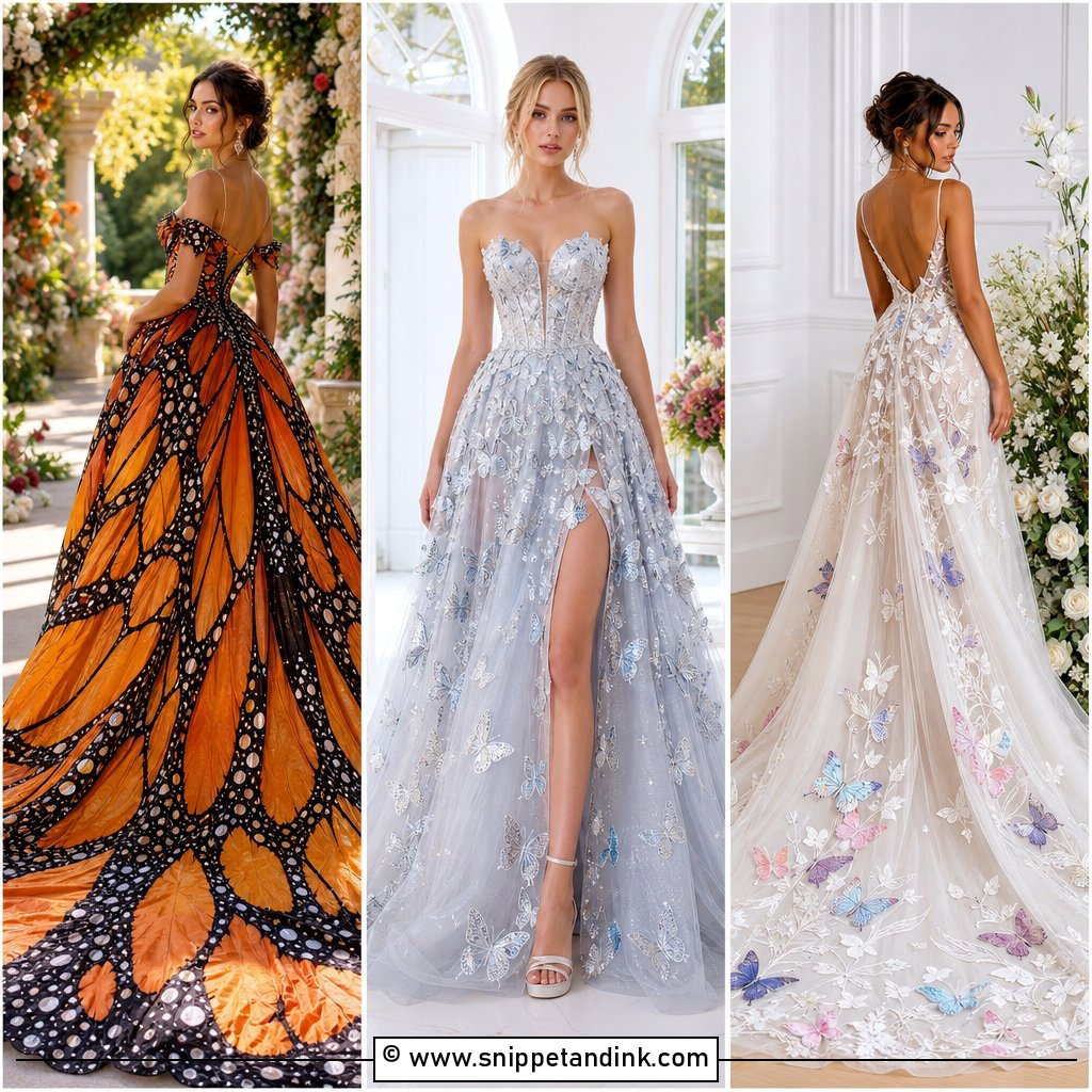 30 Butterfly Gown Ideas for a Dreamy Statement Look