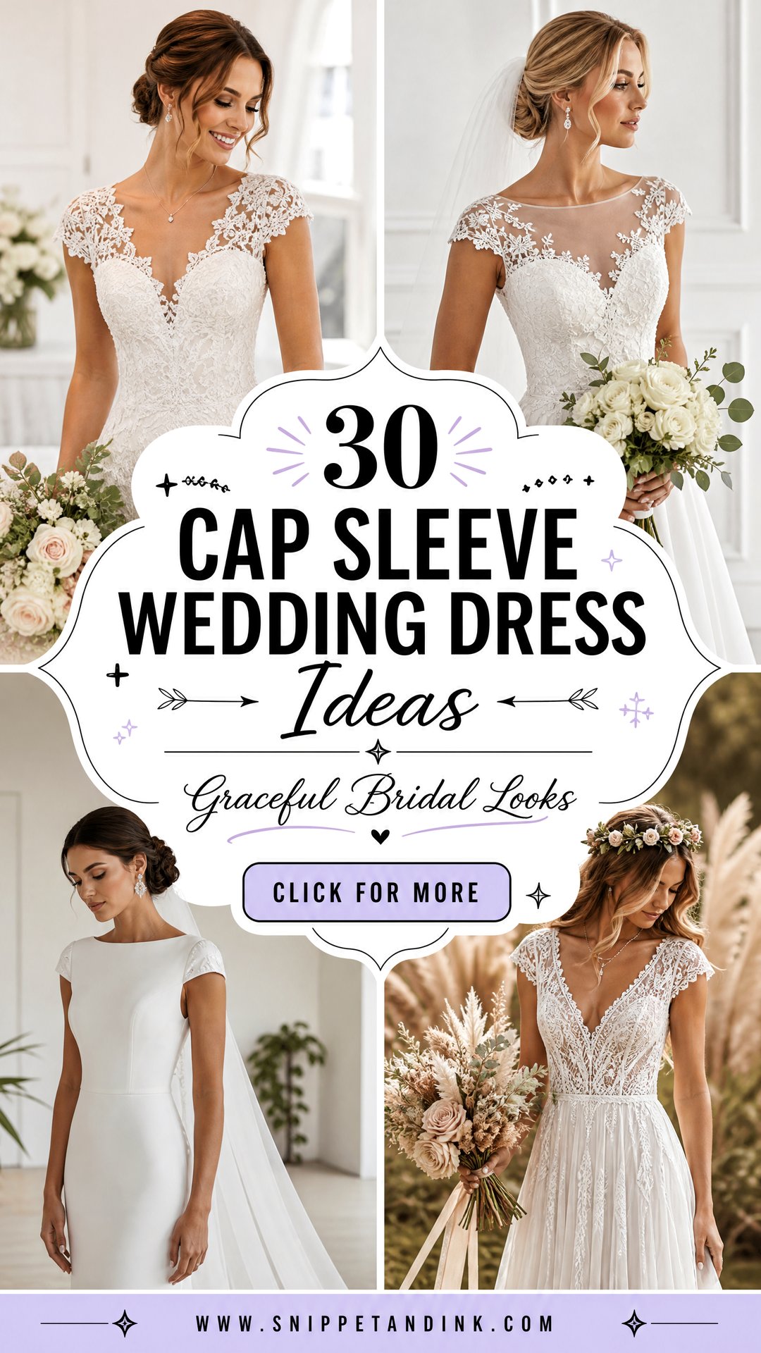 30 Cap Sleeve Wedding Dress Ideas For Graceful Brides - 30 Cap Sleeve Wedding Dress Ideas For Graceful Brides