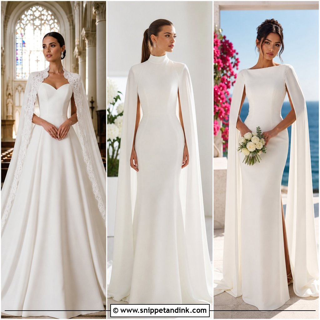 30 Cape Wedding Dress Ideas