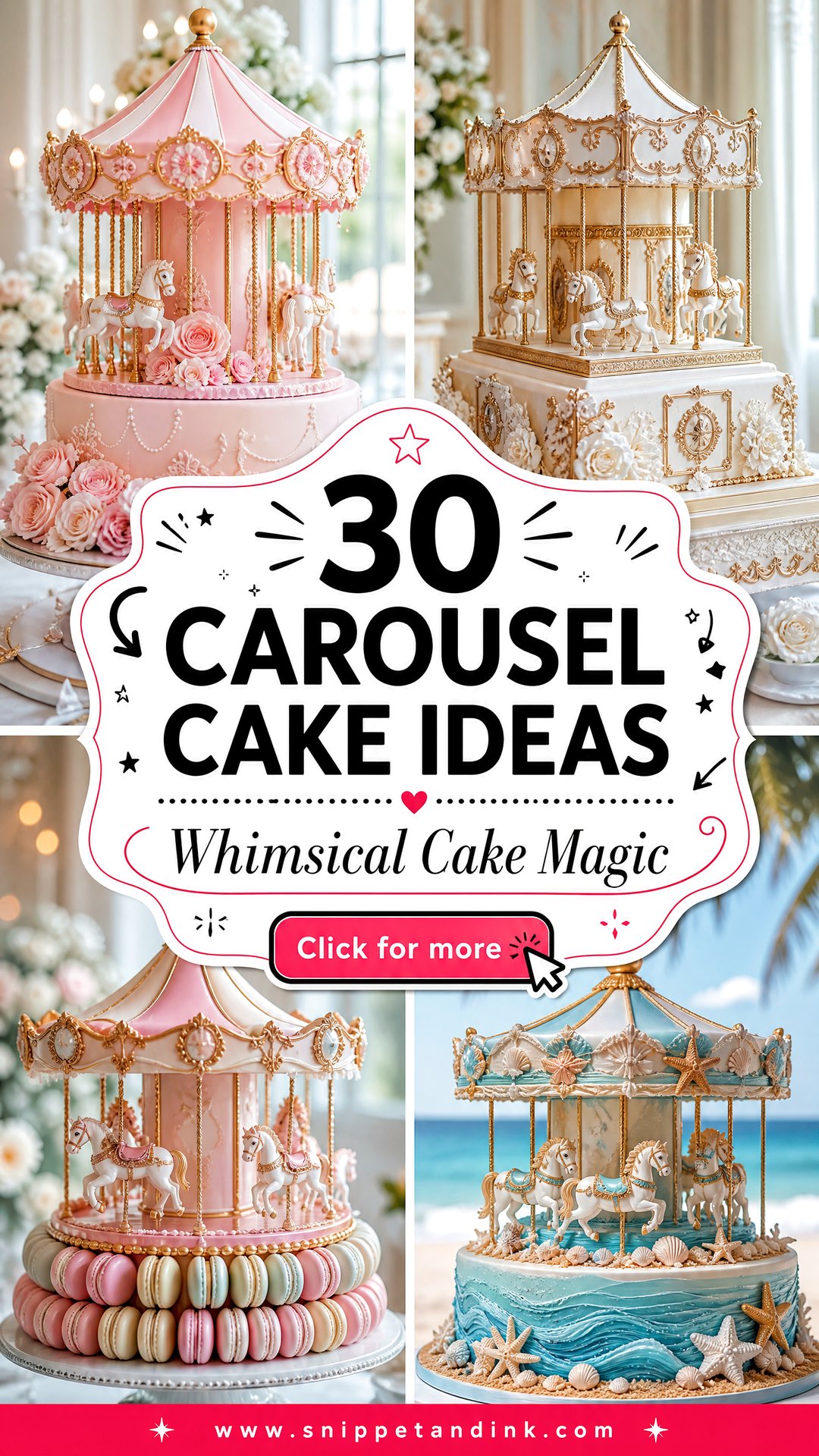 30 Carousel Cake Ideas for Wedding Whimsical Dessert Inspo - 30 Carousel Cake Ideas for Wedding: Whimsical Dessert Inspo
