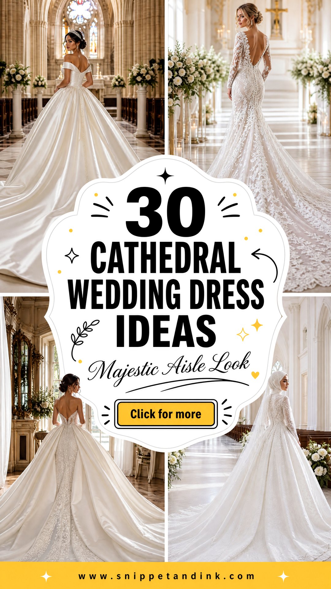 30 Cathedral Wedding Dress Ideas for a Majestic Aisle Look - 30 Cathedral Wedding Dress Ideas for a Majestic Aisle Look