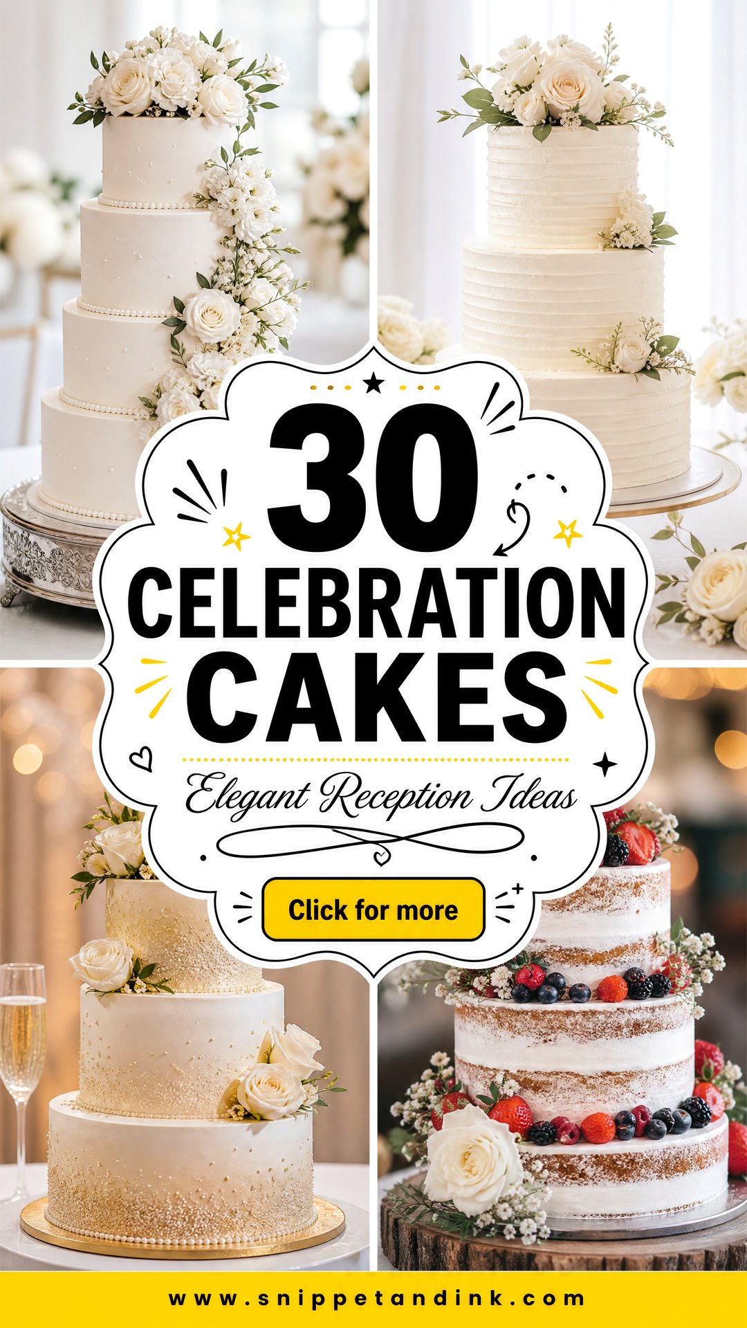 30 Celebration Cakes for Wedding Elegant Reception Ideas - 30 Celebration Cakes for Wedding: Elegant Reception Ideas