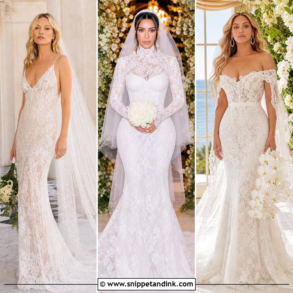 30 Celebrity Wedding Dresses for Timeless Bridal Style