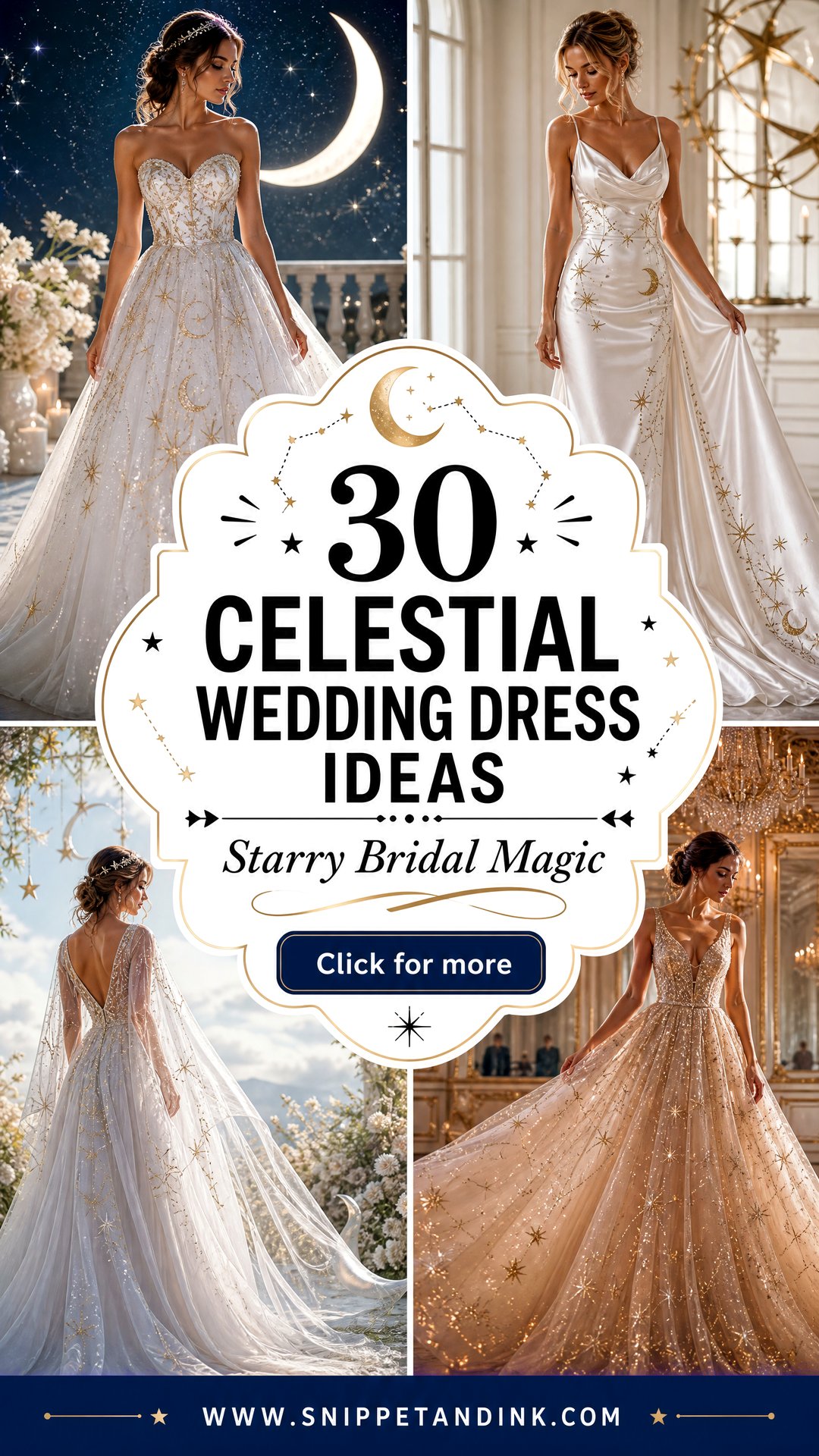 30 Celestial Wedding Dress Ideas for Starry-Eyed Brides - 30 Celestial Wedding Dress Ideas for Starry-Eyed Brides