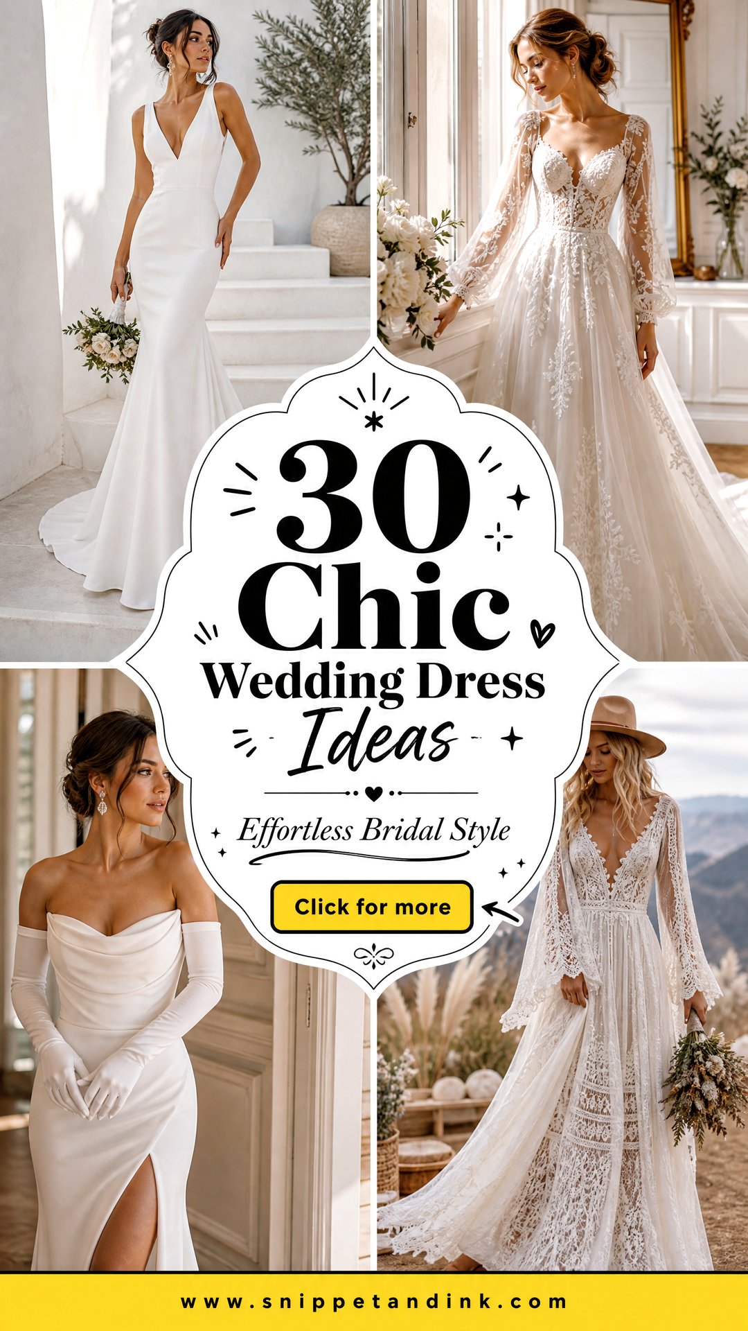 30 Chic Wedding Dress Ideas For Effortlessly Stylish Brides - 30 Chic Wedding Dress Ideas For Effortlessly Stylish Brides