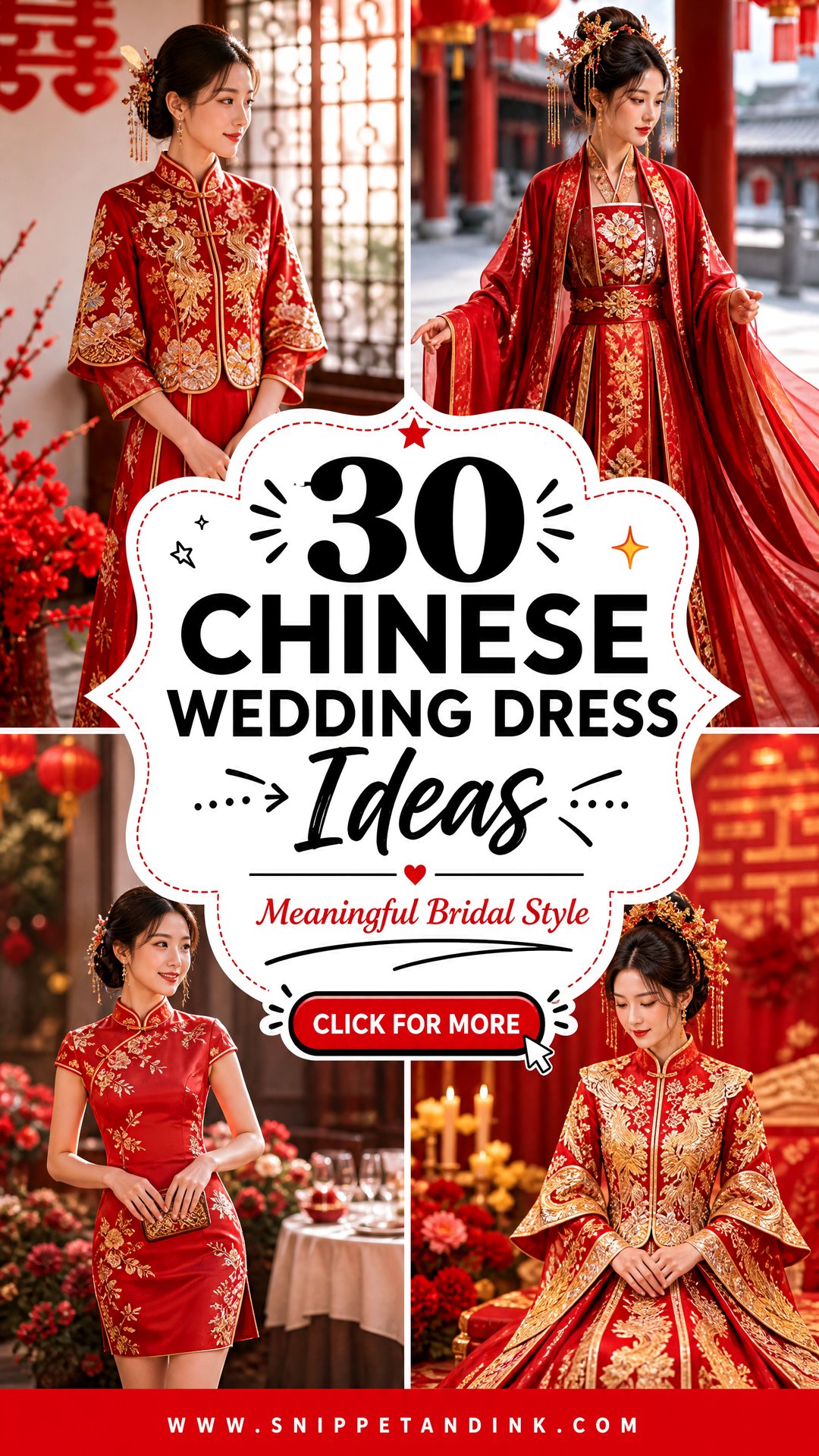 30 Chinese Wedding Dress Ideas For Meaningful Bridal Style - 30 Chinese Wedding Dress Ideas For Meaningful Bridal Style