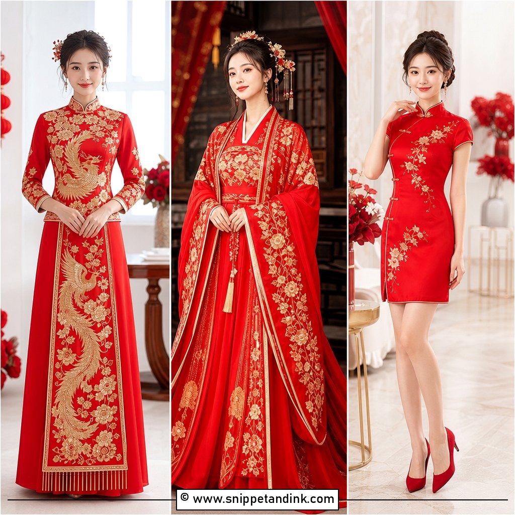 30 Chinese Wedding Dress Ideas For Meaningful Bridal Style