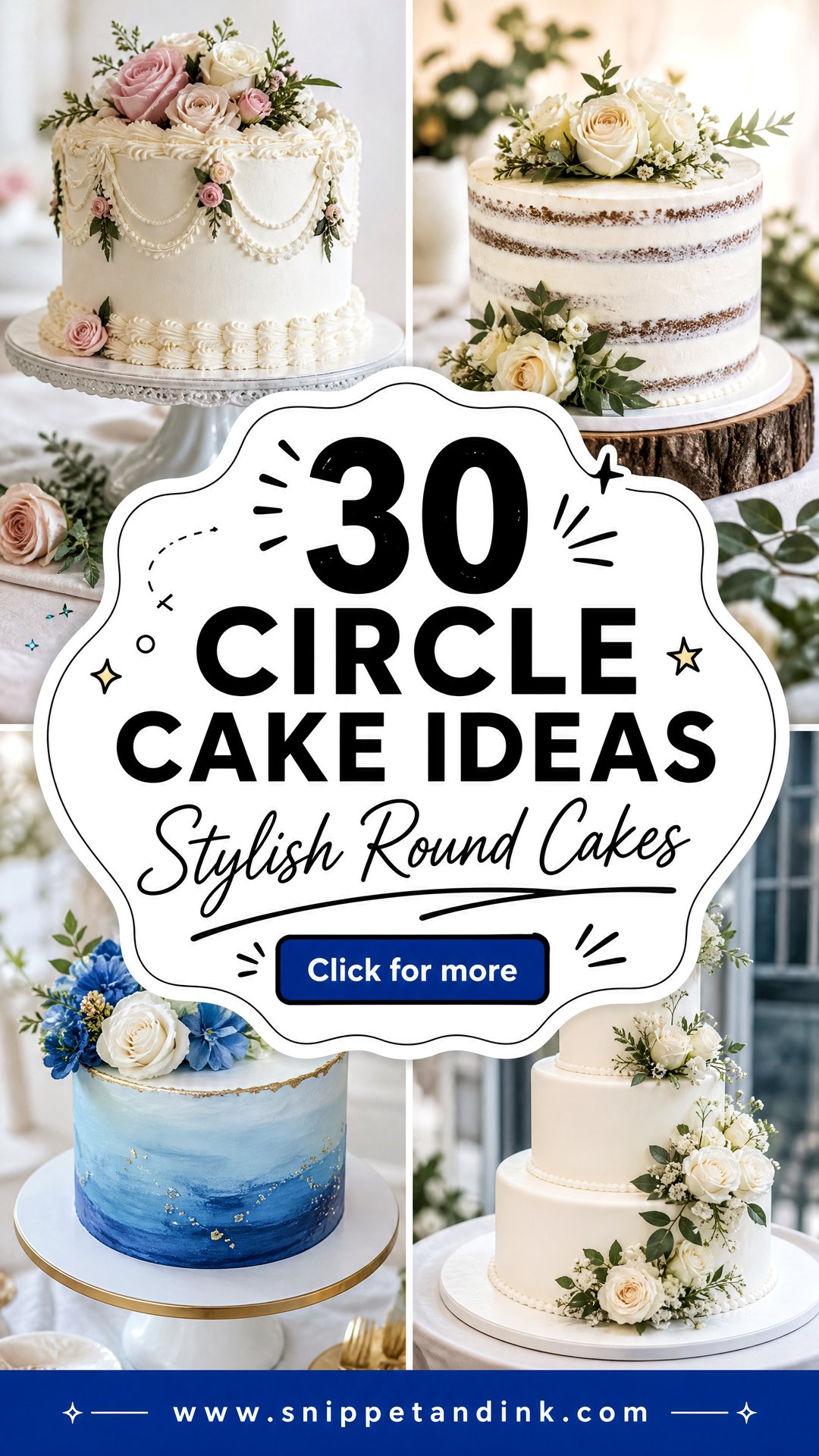 30 Circle Cake Ideas for Wedding Receptions With Style - 30 Circle Cake Ideas for Wedding Receptions With Style