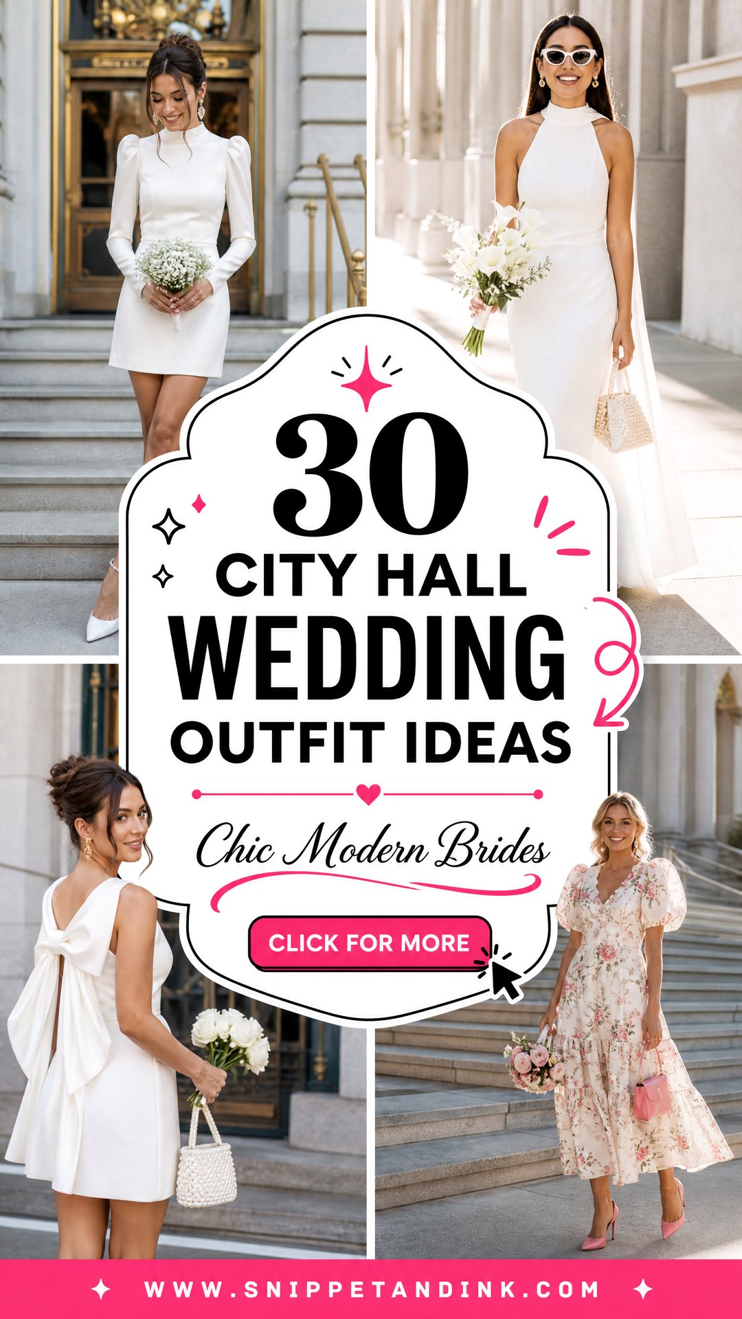 30 City Hall Wedding Outfit Ideas For Chic Modern Brides - 30 City Hall Wedding Outfit Ideas For Chic Modern Brides
