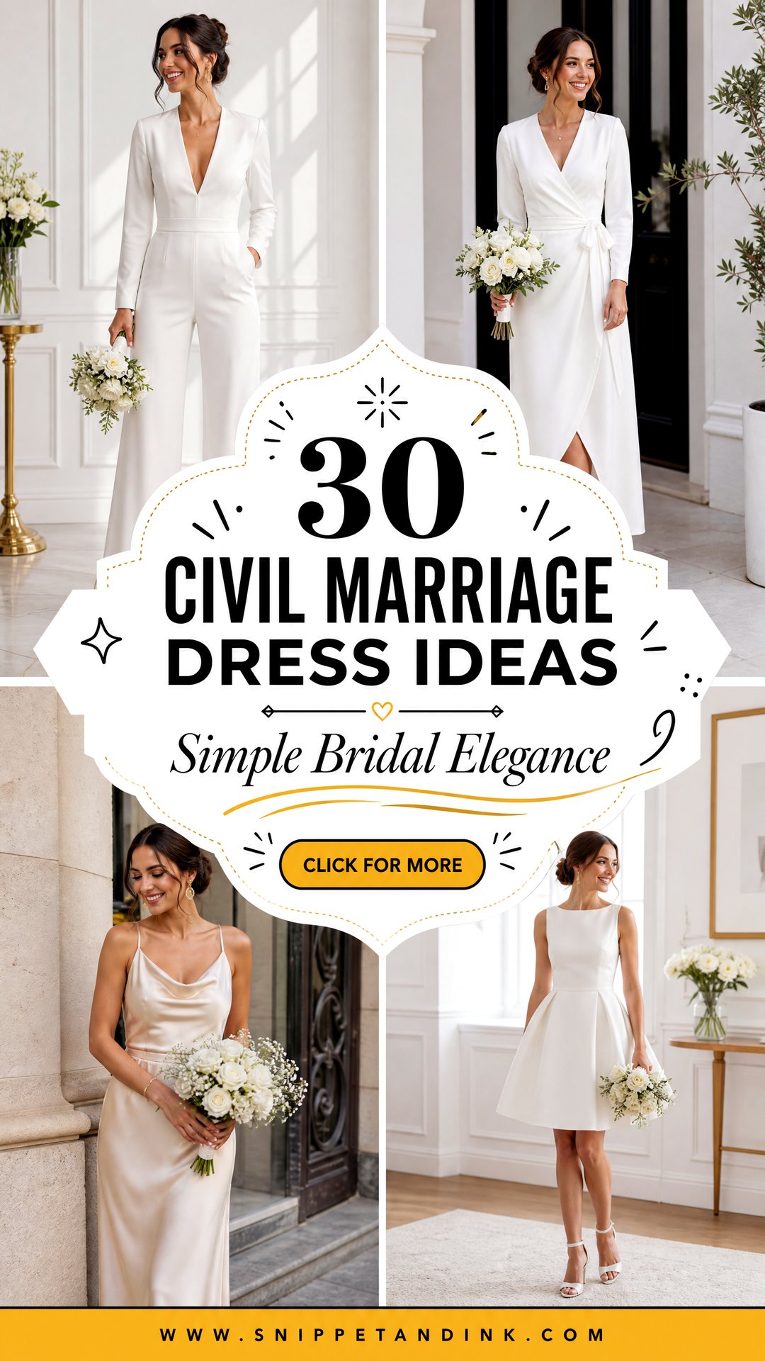 30 Civil Marriage Dress Ideas For Simple Bridal Elegance - 30 Civil Marriage Dress Ideas For Simple Bridal Elegance