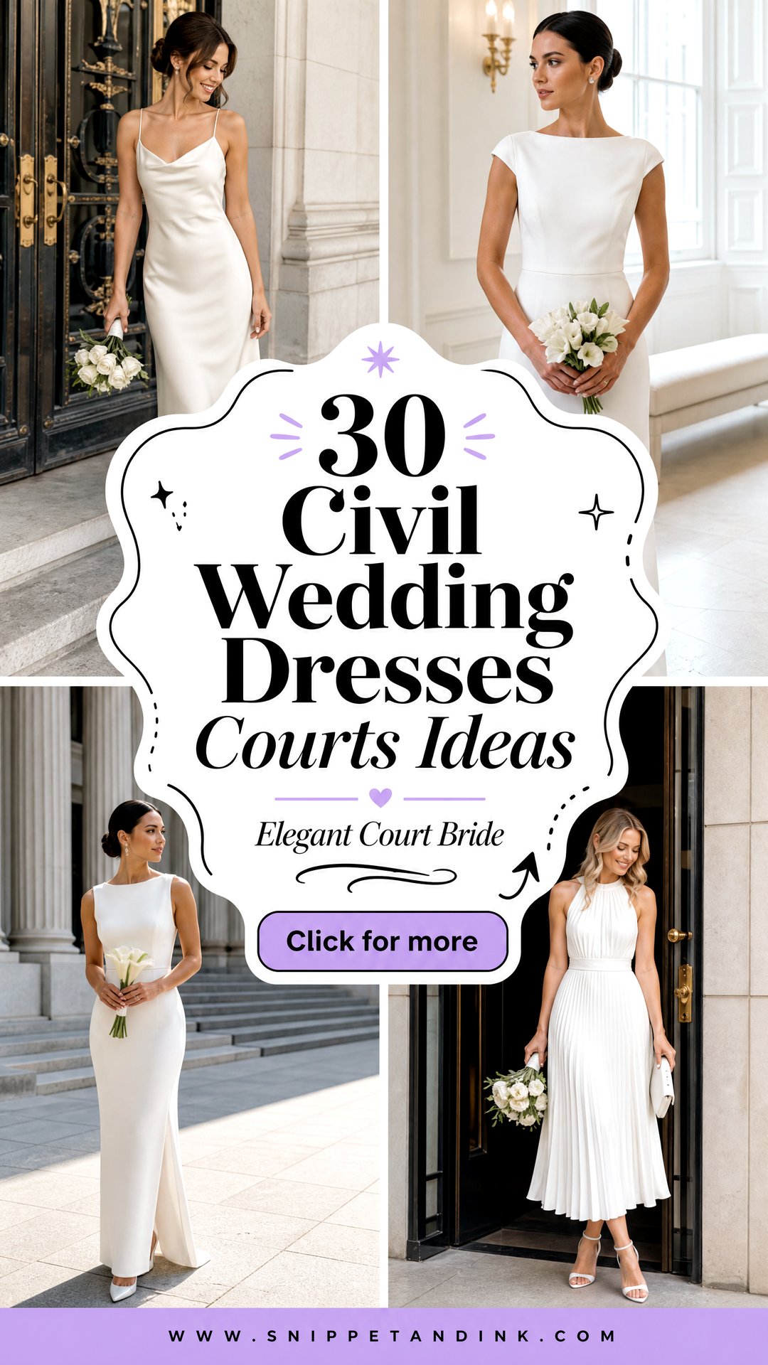 30 Civil Wedding Dresses Courts For Chic Bridal Looks - 30 Civil Wedding Dresses Courts For Chic Bridal Looks