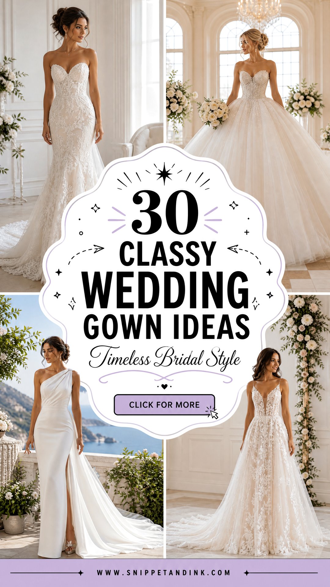 30 Classy Wedding Gown Ideas For Timeless Bridal Style - 30 Classy Wedding Gown Ideas For Timeless Bridal Style