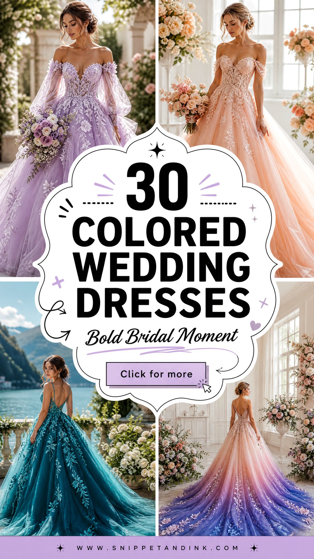 30 Colored Wedding Dresses For A Bold Bridal Moment - 30 Colored Wedding Dresses For A Bold Bridal Moment
