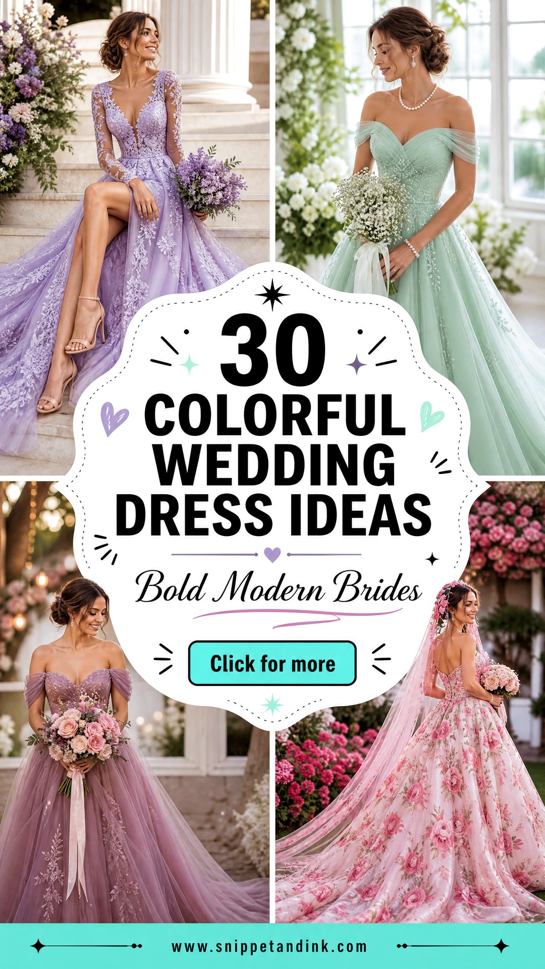 30 Colorful Wedding Dress Ideas For Bold Modern Brides - 30 Colorful Wedding Dress Ideas For Bold Modern Brides