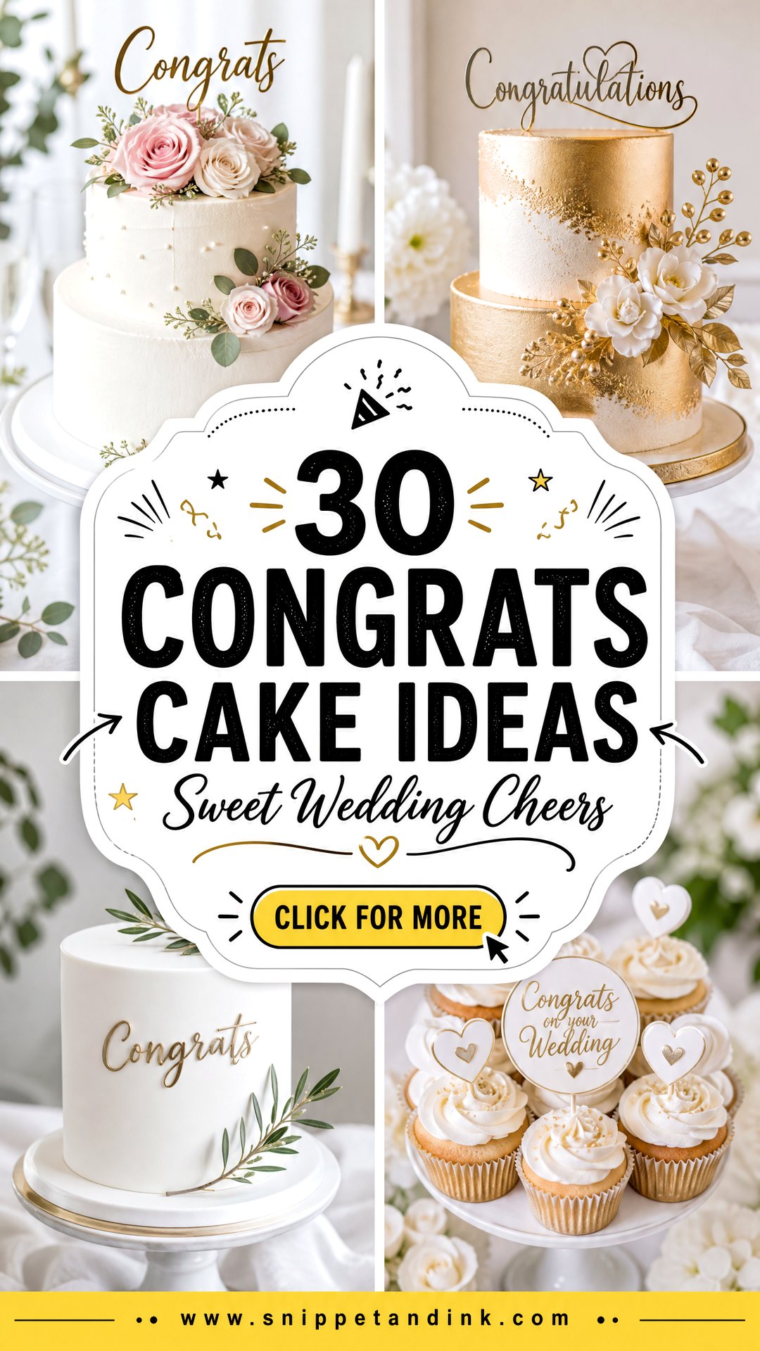 30 Congrats Cake Ideas for Wedding Celebrations - 30 Congrats Cake Ideas for Wedding Celebrations