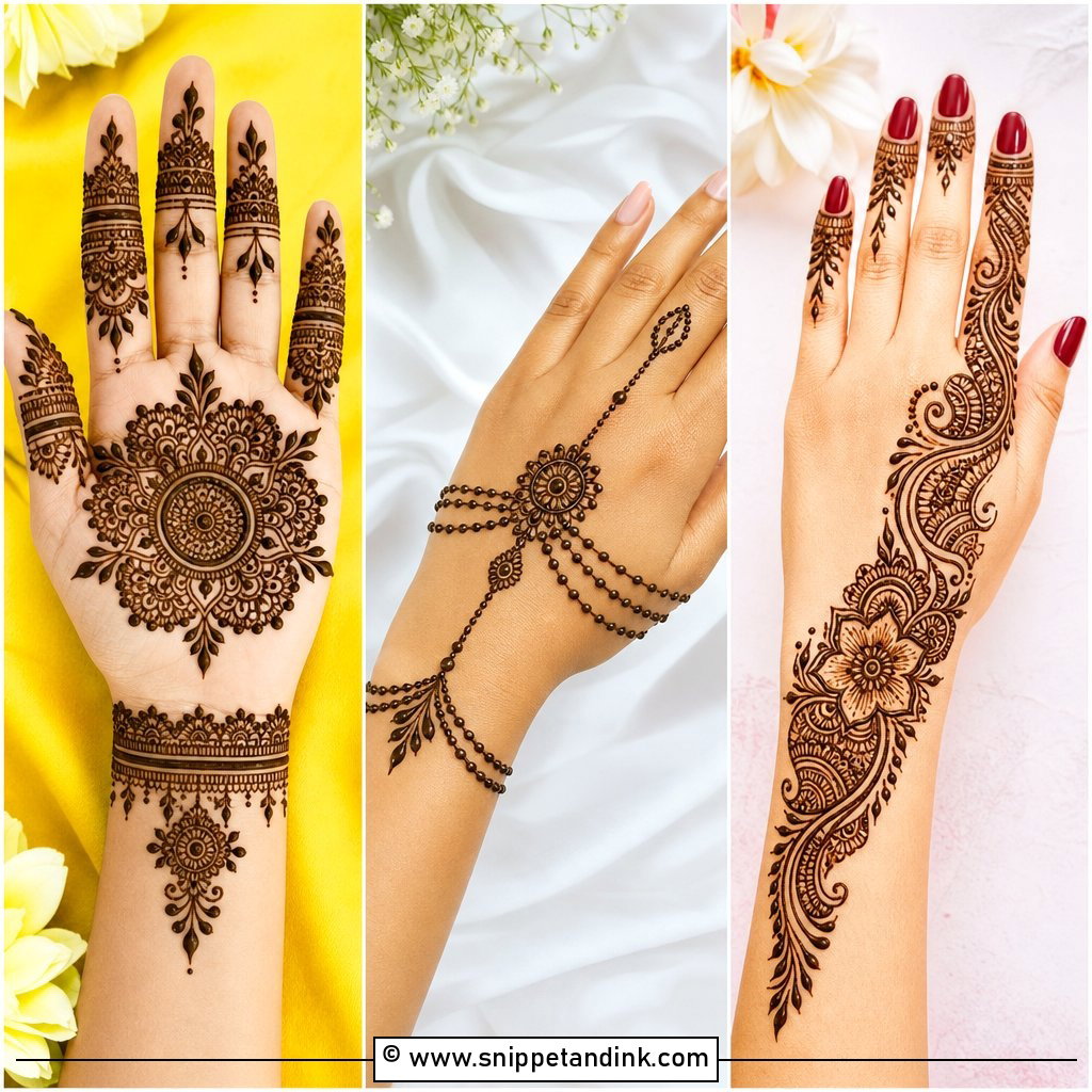 30 Cool Mehndi Designs for Trendy Festive Hands