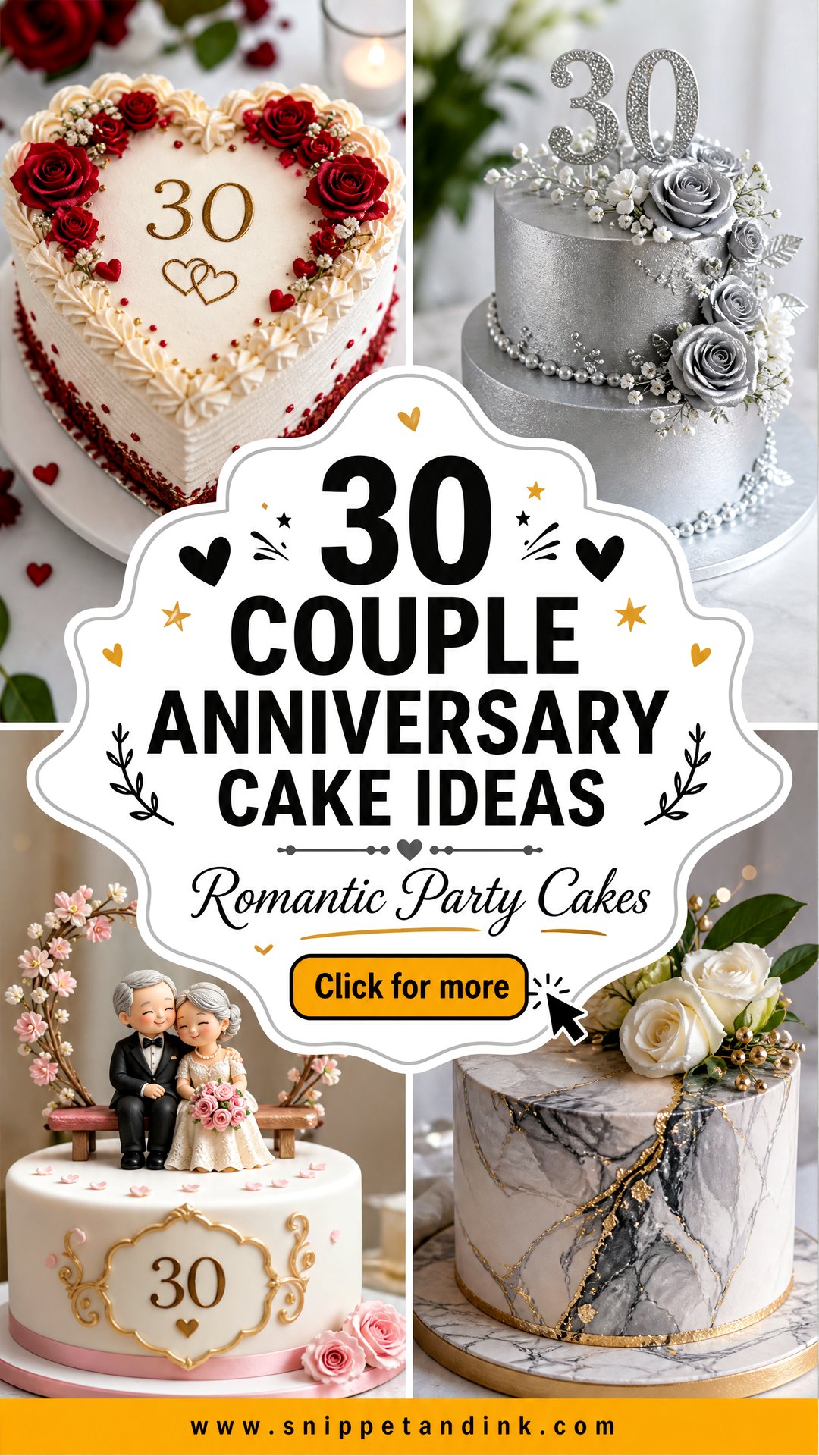 30 Couple Anniversary Cake Ideas for Romantic Parties - 30 Couple Anniversary Cake Ideas for Romantic Parties