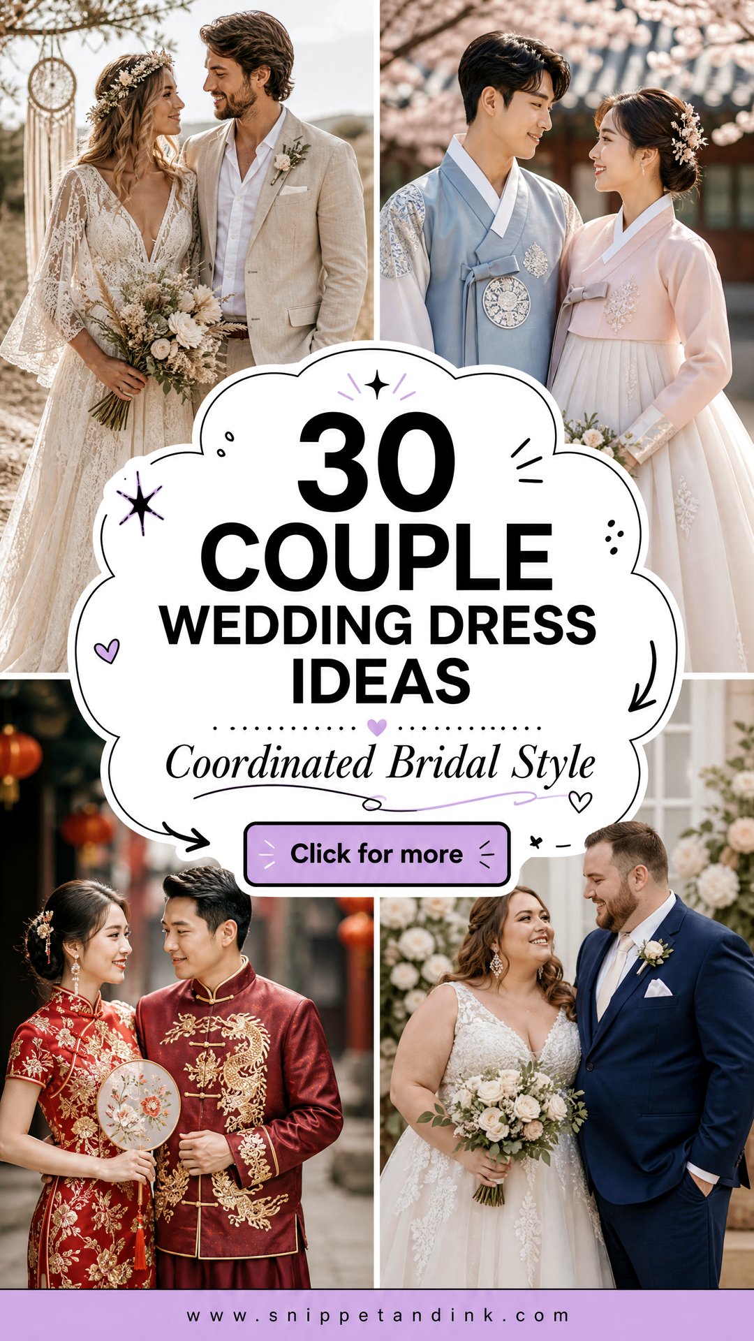 30 Couple Wedding Dress Ideas for Coordinated Bridal Style - 30 Couple Wedding Dress Ideas for Coordinated Bridal Style