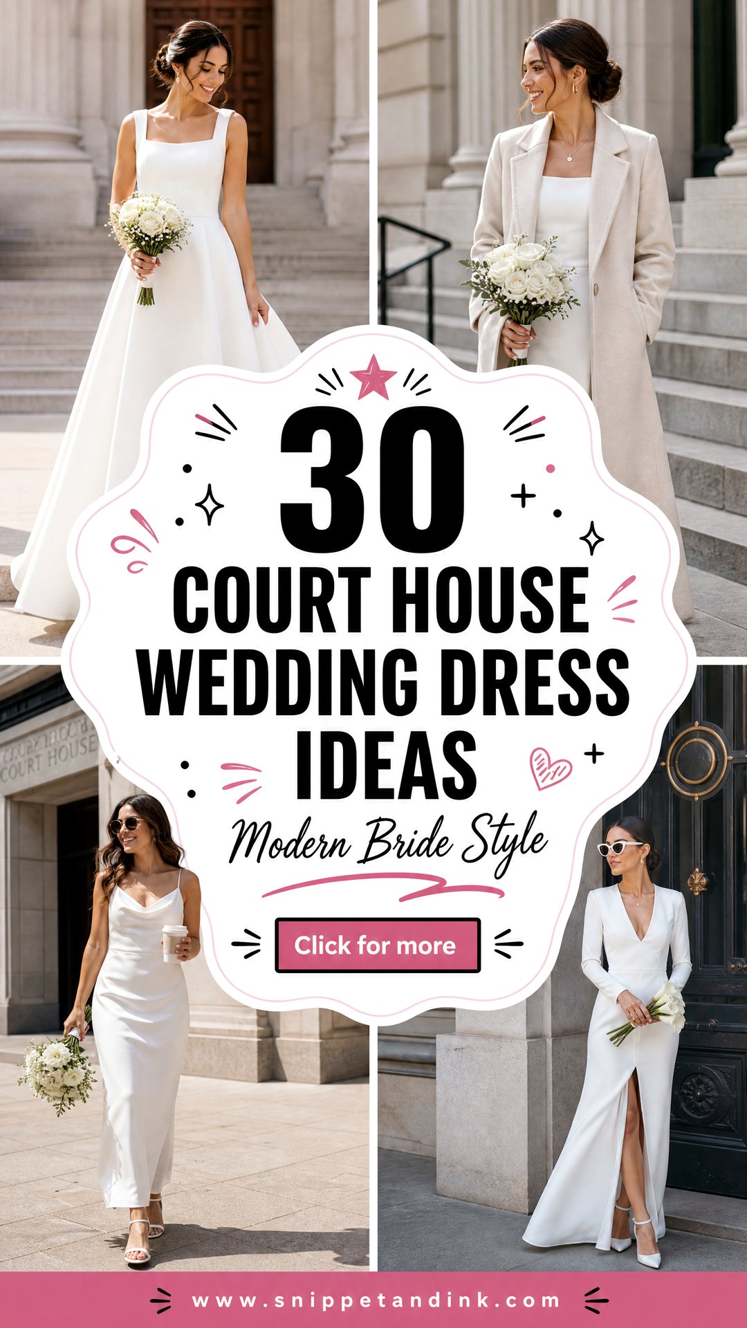 30 Court House Wedding Dress Ideas For Modern Brides - 30 Court House Wedding Dress Ideas For Modern Brides