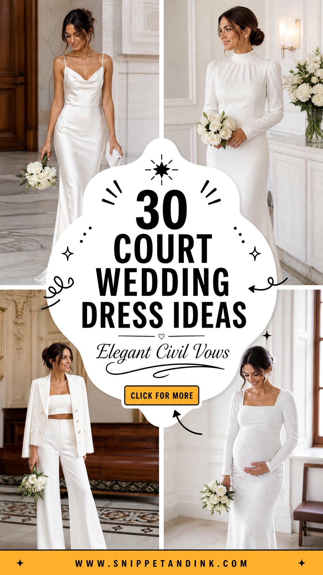 30 Court Wedding Dress Ideas for Elegant Civil Vows - 30 Court Wedding Dress Ideas for Elegant Civil Vows