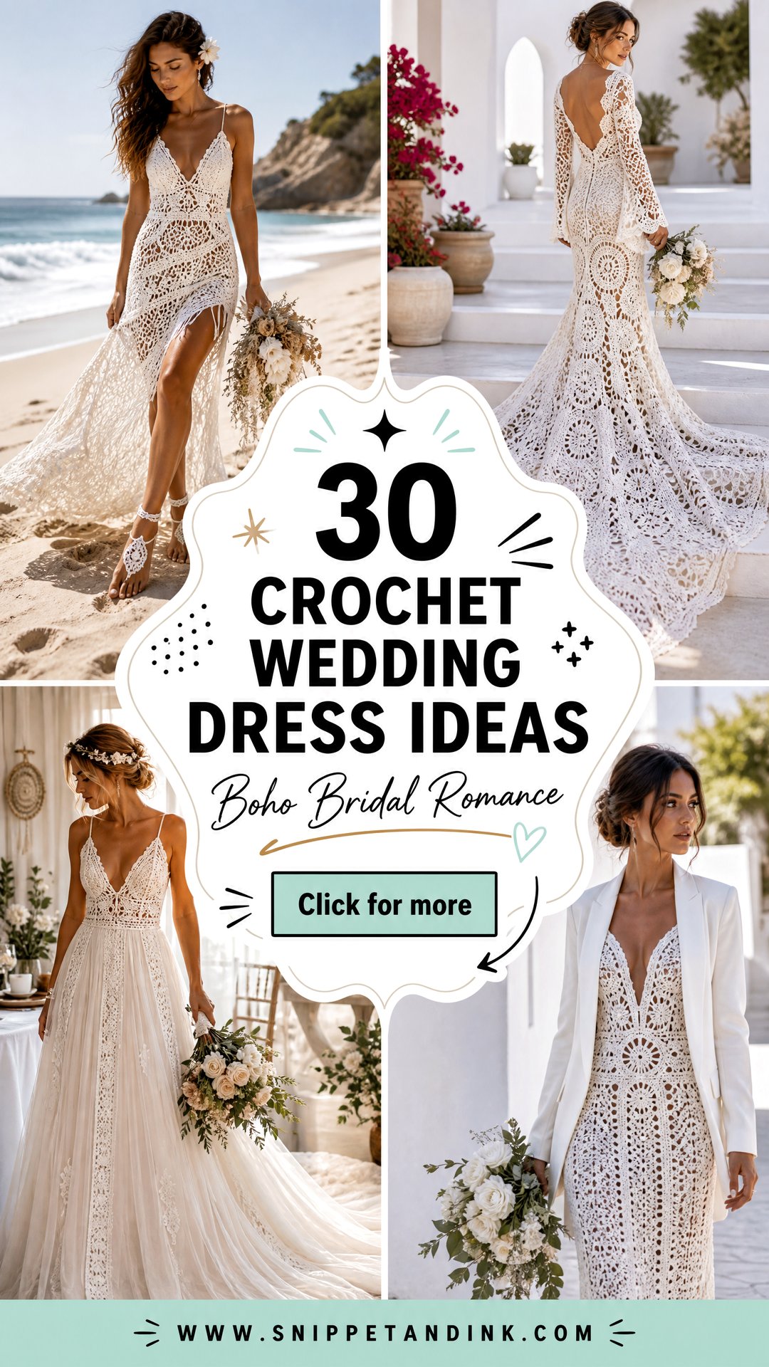 30 Crochet Wedding Dress Ideas for Boho Bridal Romance - 30 Crochet Wedding Dress Ideas for Boho Bridal Romance