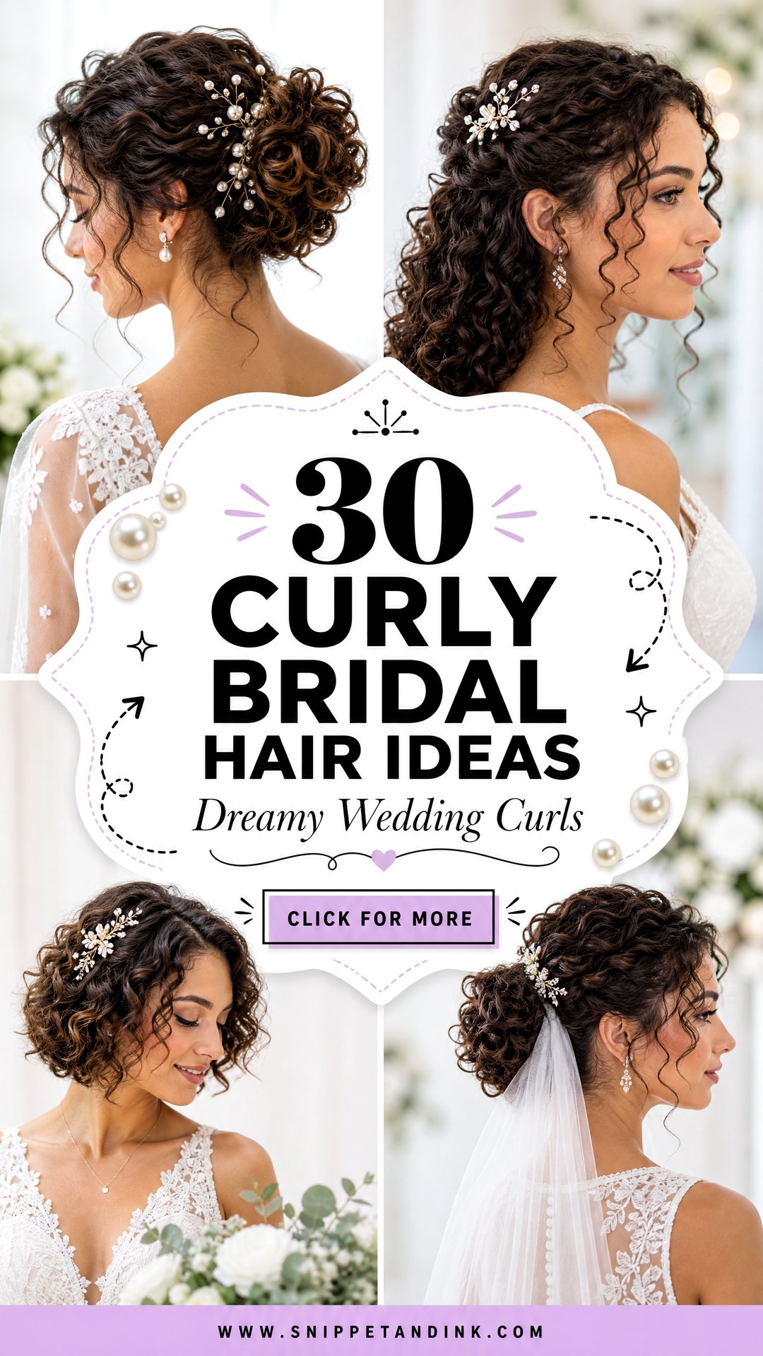 30 Curly Bridal Hair Ideas for Dreamy Wedding Style - 30 Curly Bridal Hair Ideas for Dreamy Wedding Style