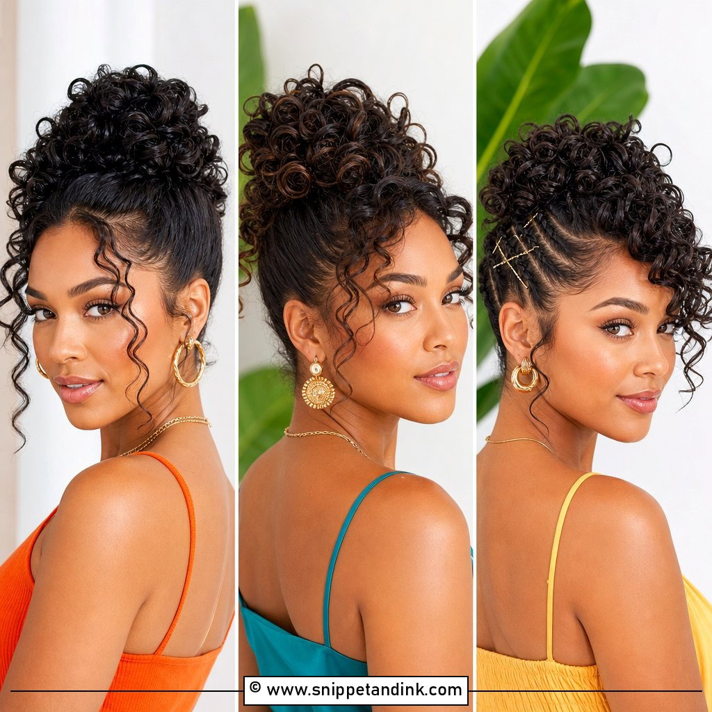 30 Curly Hair Updo Wedding Ideas for Elegant Brides