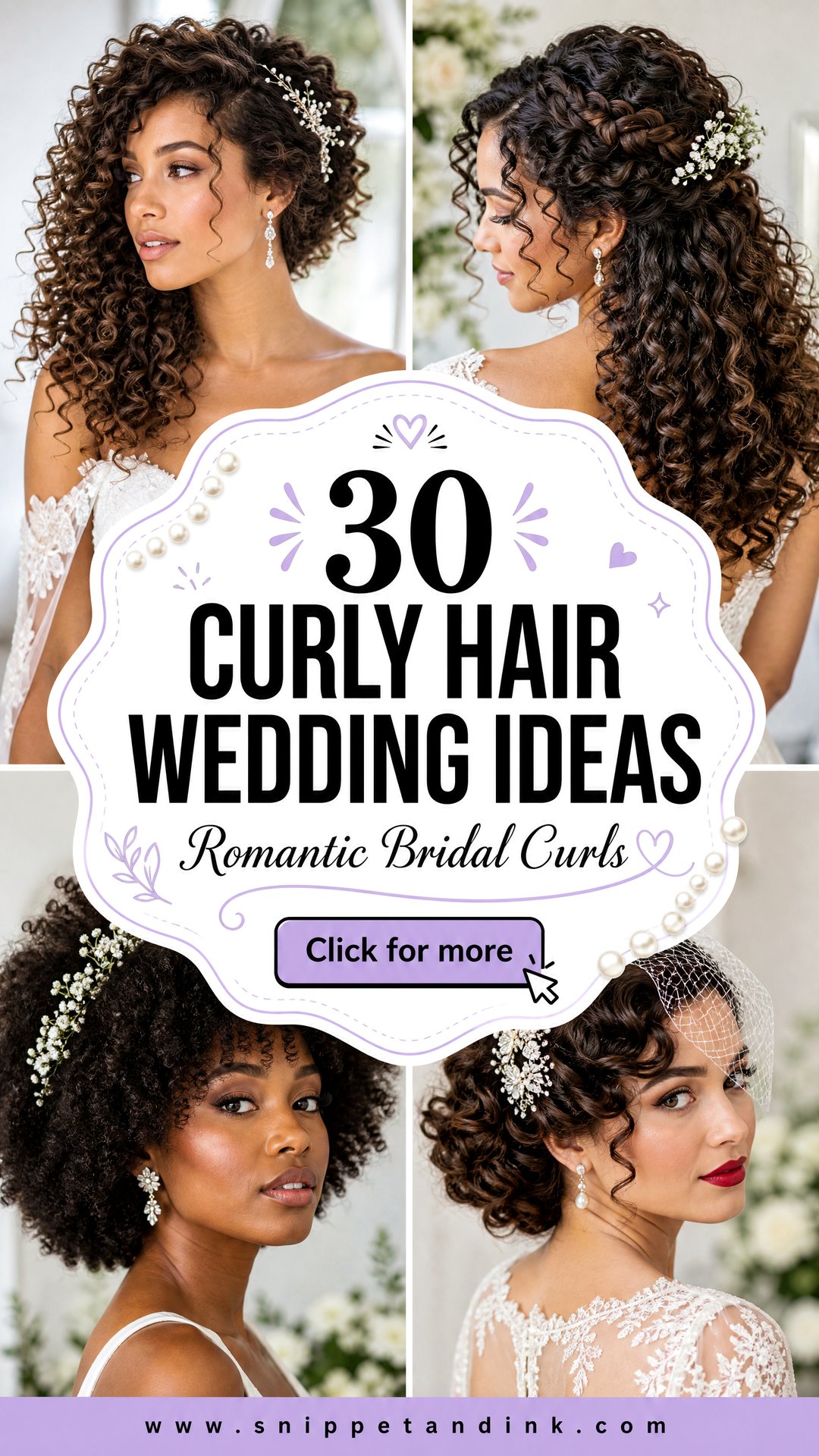 30 Curly Hair Wedding Ideas for Romantic Bridal Looks - 30 Curly Hair Wedding Ideas for Romantic Bridal Looks