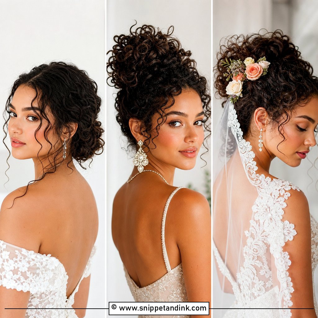 30 Curly Hair Wedding Styles for Soft Glam Looks