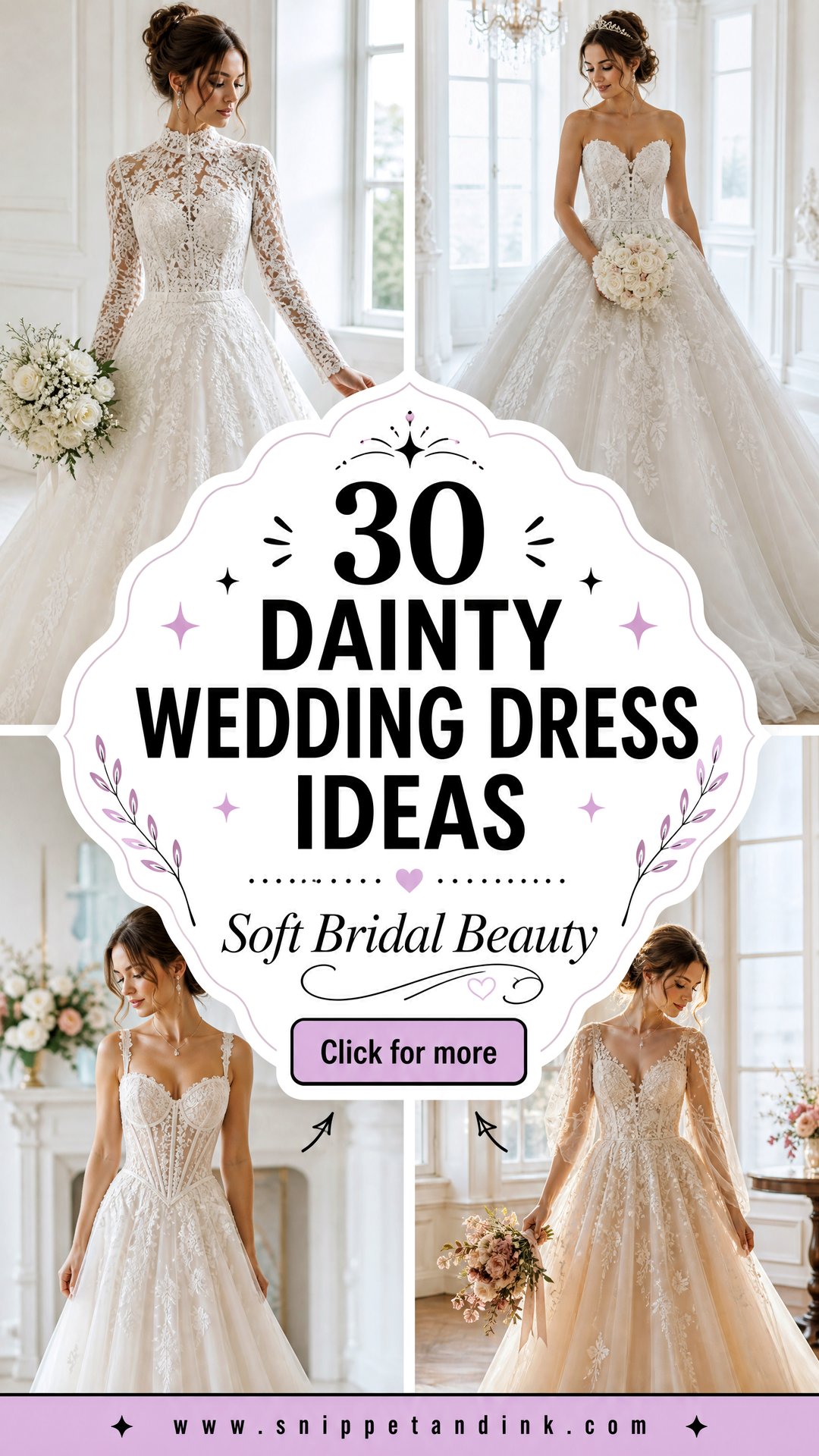 30 Dainty Wedding Dress Ideas for a Soft Bridal Look - 30 Dainty Wedding Dress Ideas for a Soft Bridal Look