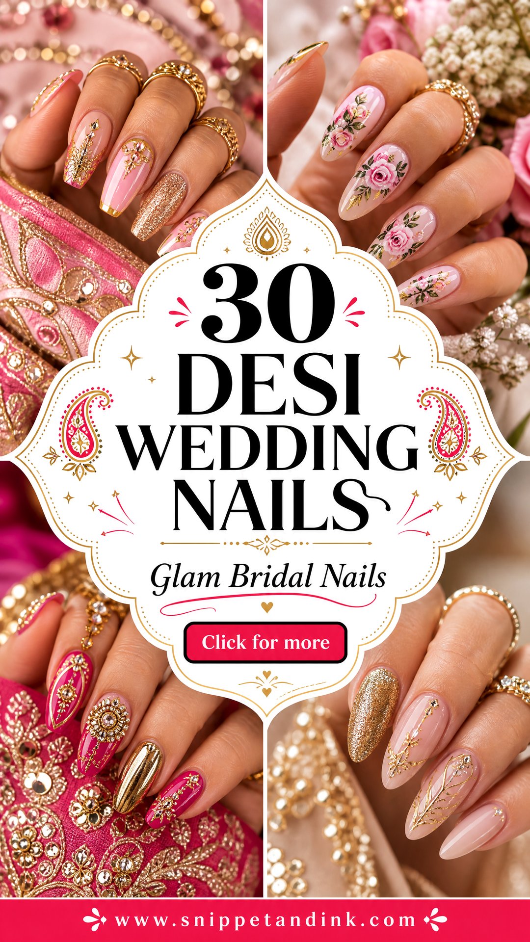 30 Desi Wedding Nails for Glam Bridal Inspiration - 30 Desi Wedding Nails for Glam Bridal Inspiration