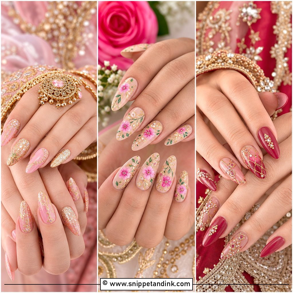 30 Desi Wedding Nails for Glam Bridal Inspiration