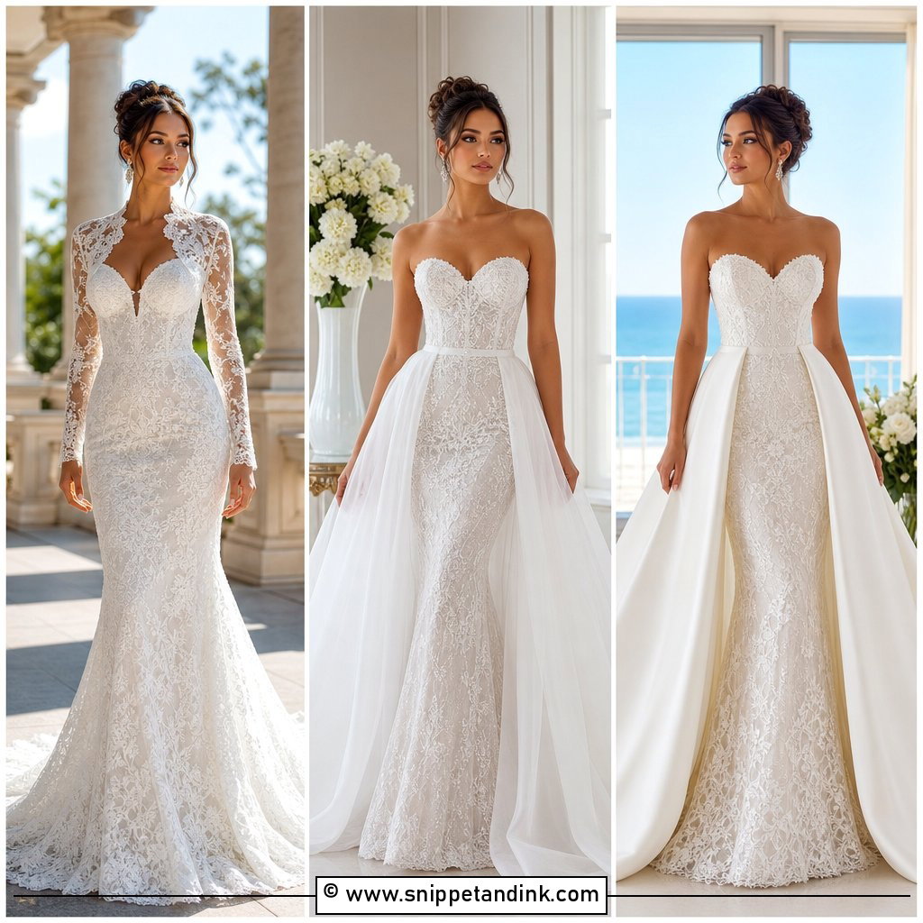 30 Detachable Wedding Dress Ideas for a Wow Bridal Reveal