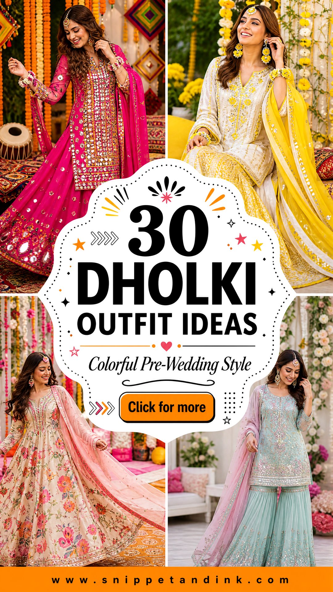 30 Dholki Outfit Ideas For Colorful Pre-Wedding Style - 30 Dholki Outfit Ideas For Colorful Pre-Wedding Style