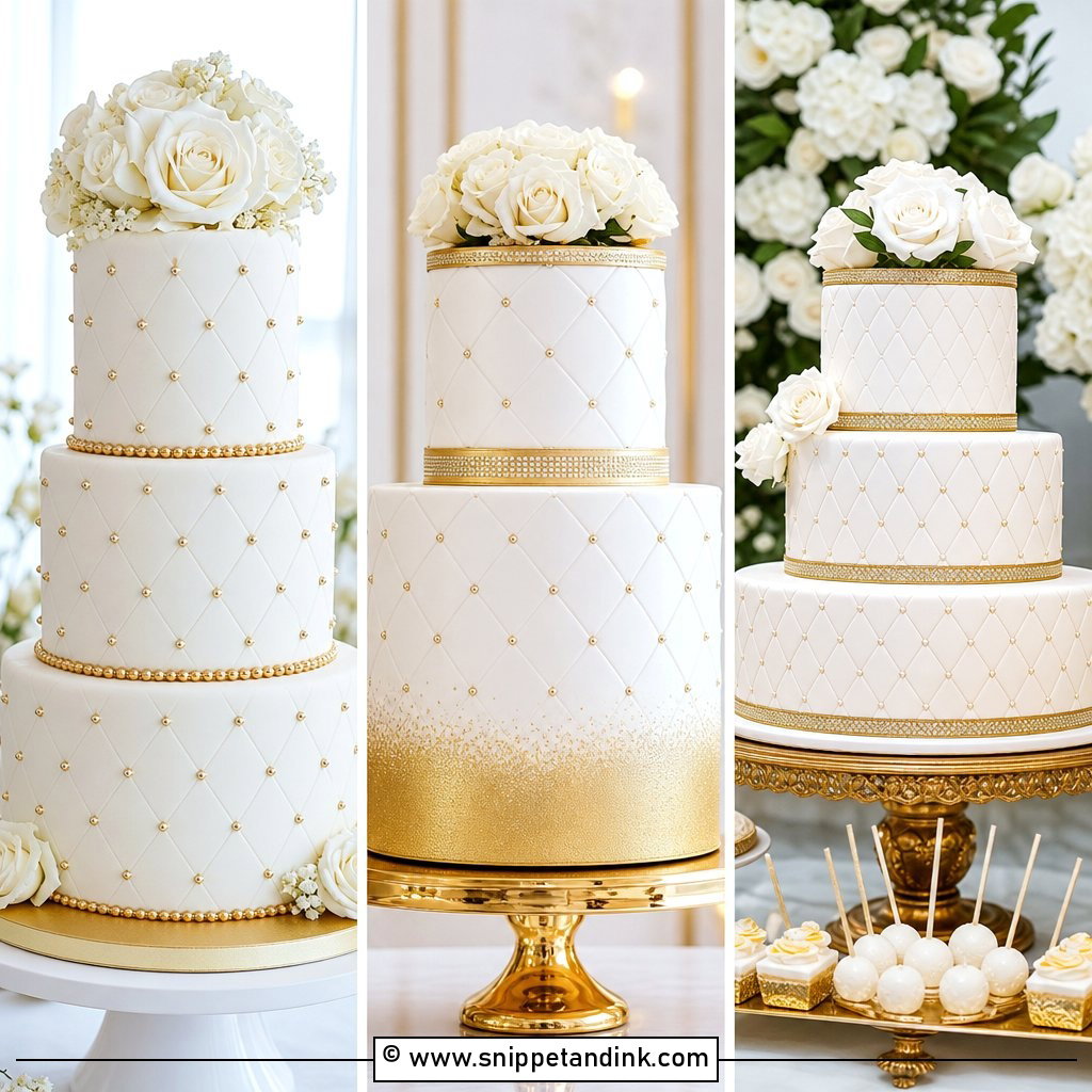 30 Diamond Wedding Cake Ideas for Luxe Reception Style