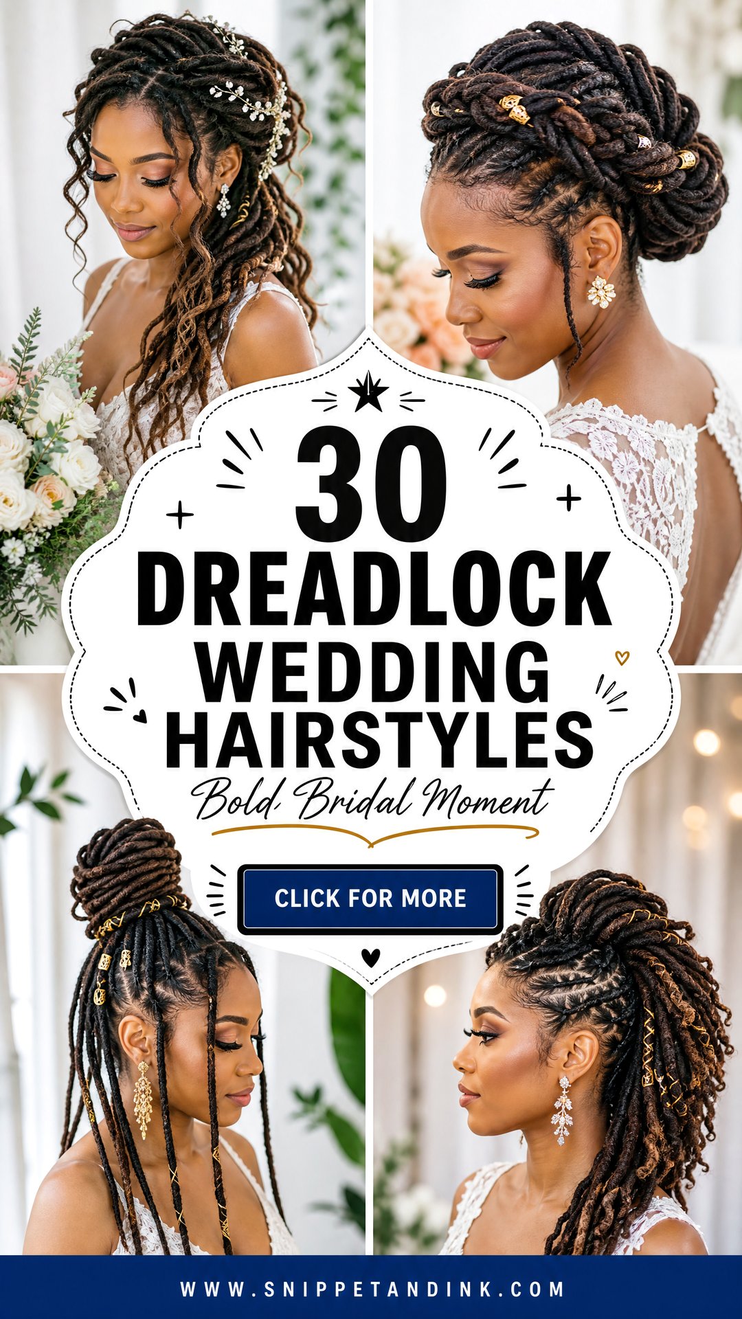 30 Dreadlock Wedding Hairstyles for a Bold Bridal Moment - 30 Dreadlock Wedding Hairstyles for a Bold Bridal Moment