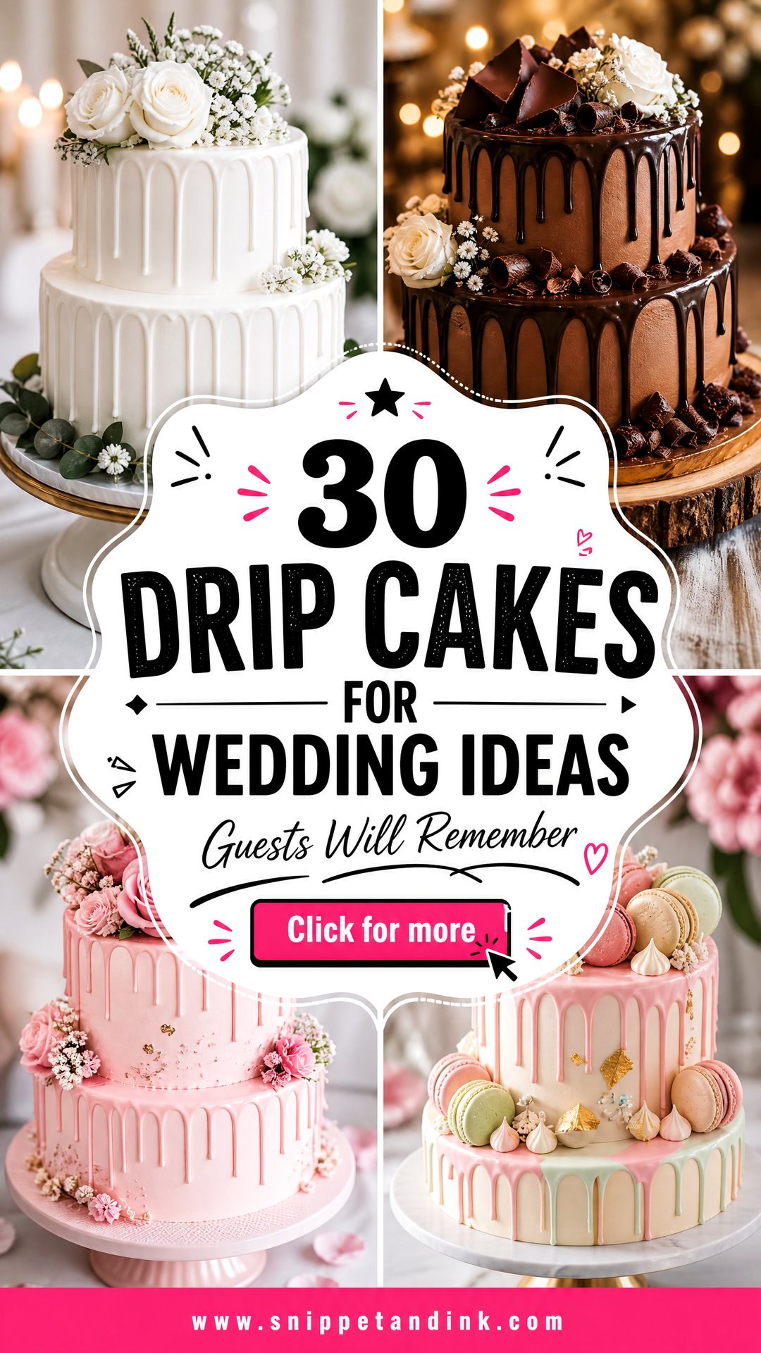 30 Drip Cakes for Wedding Ideas Guests Will Remember - 30 Drip Cakes for Wedding Ideas Guests Will Remember