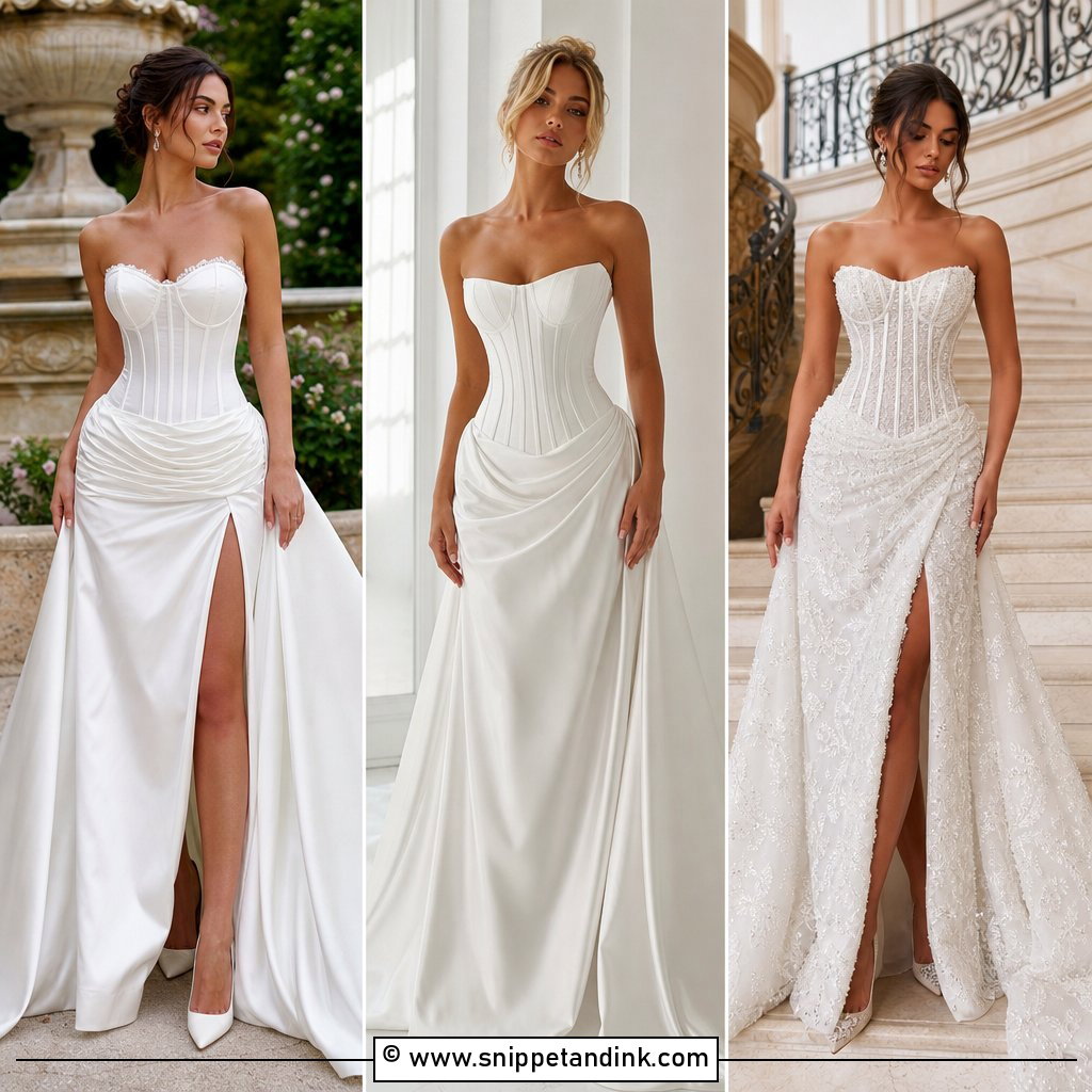 30 Drop Waist Corset Wedding Dress Ideas For Chic Brides