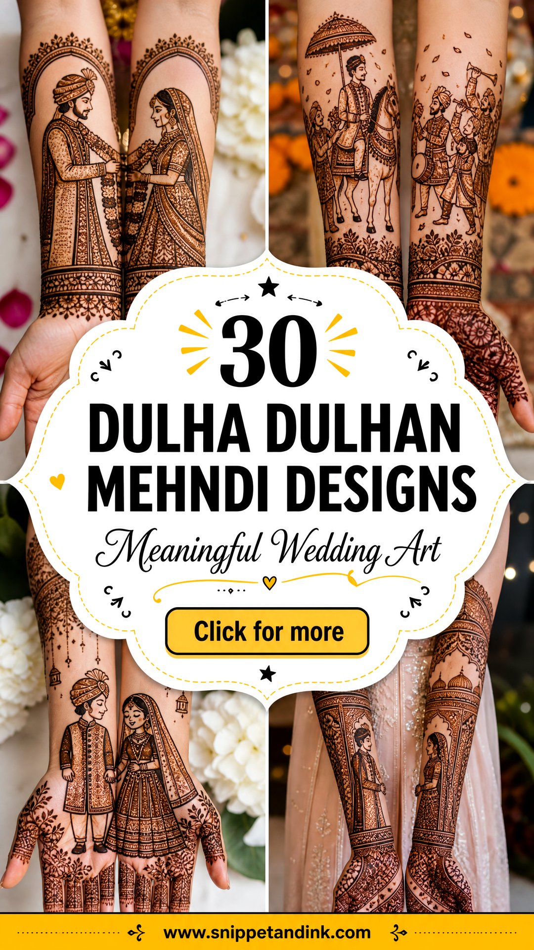 30 Dulha Dulhan Mehndi Designs for Meaningful Wedding Art - 30 Dulha Dulhan Mehndi Designs for Meaningful Wedding Art