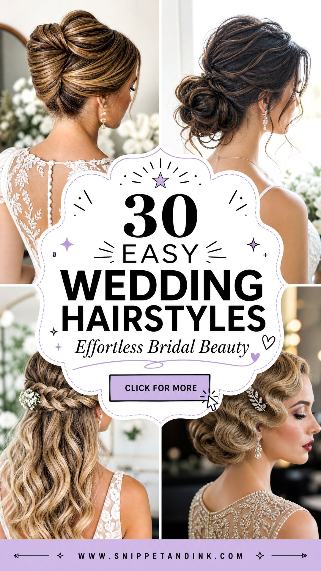30 Easy Wedding Hairstyles for Effortless Bridal Beauty - 30 Easy Wedding Hairstyles for Effortless Bridal Beauty