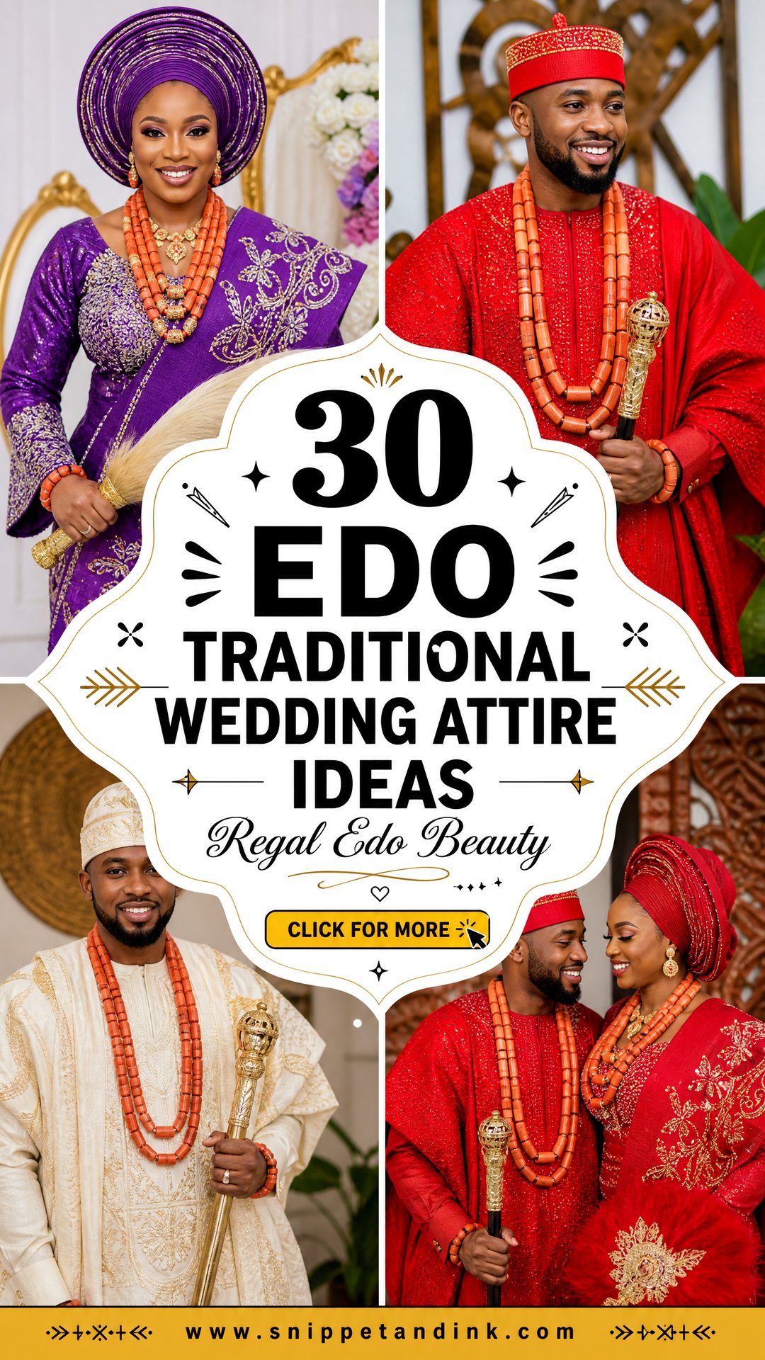 30 Edo Traditional Wedding Attire Ideas For Regal Brides - 30 Edo Traditional Wedding Attire Ideas For Regal Brides