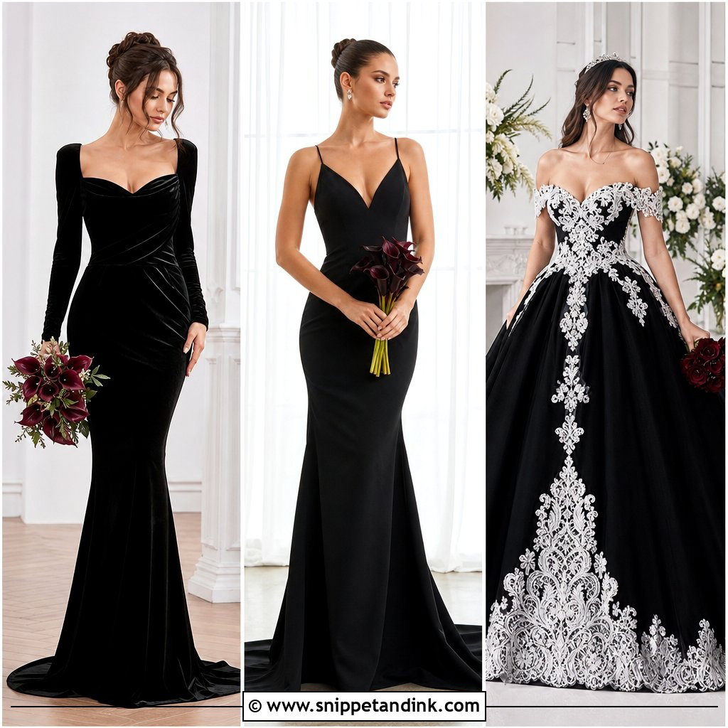 30 Elegant Black Wedding Dress Ideas for Sophisticated Brides