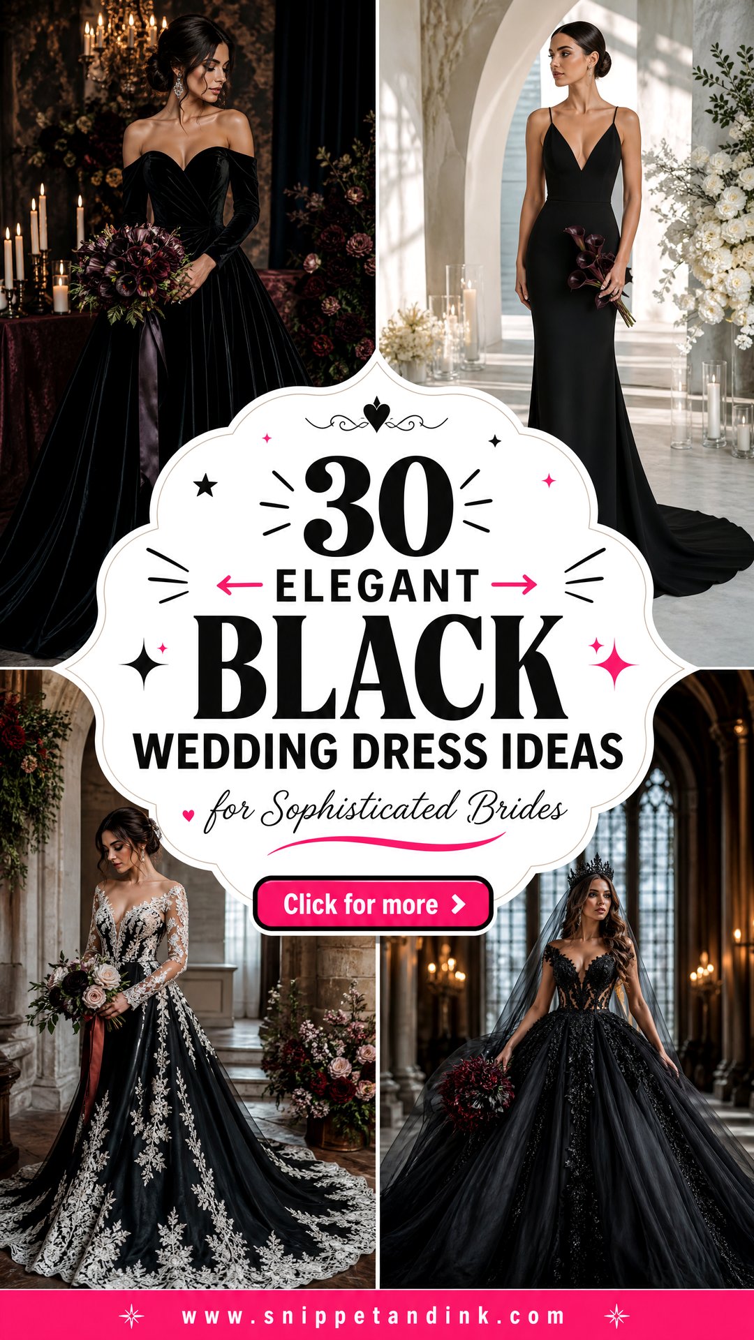 30 Elegant Black Wedding Dress Ideas for Sophisticated Brides - 30 Elegant Black Wedding Dress Ideas for Sophisticated Brides