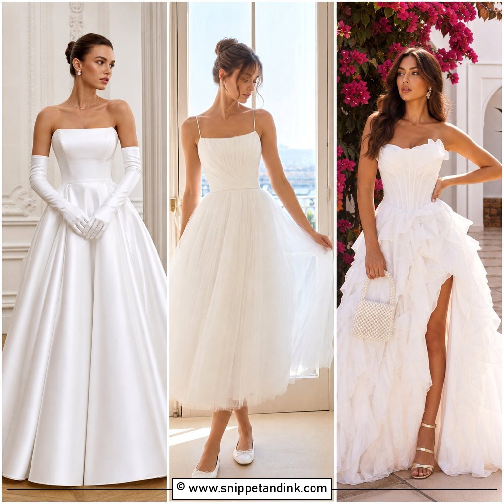 30 Elegant Classy White Gowns For A Refined Bridal Look