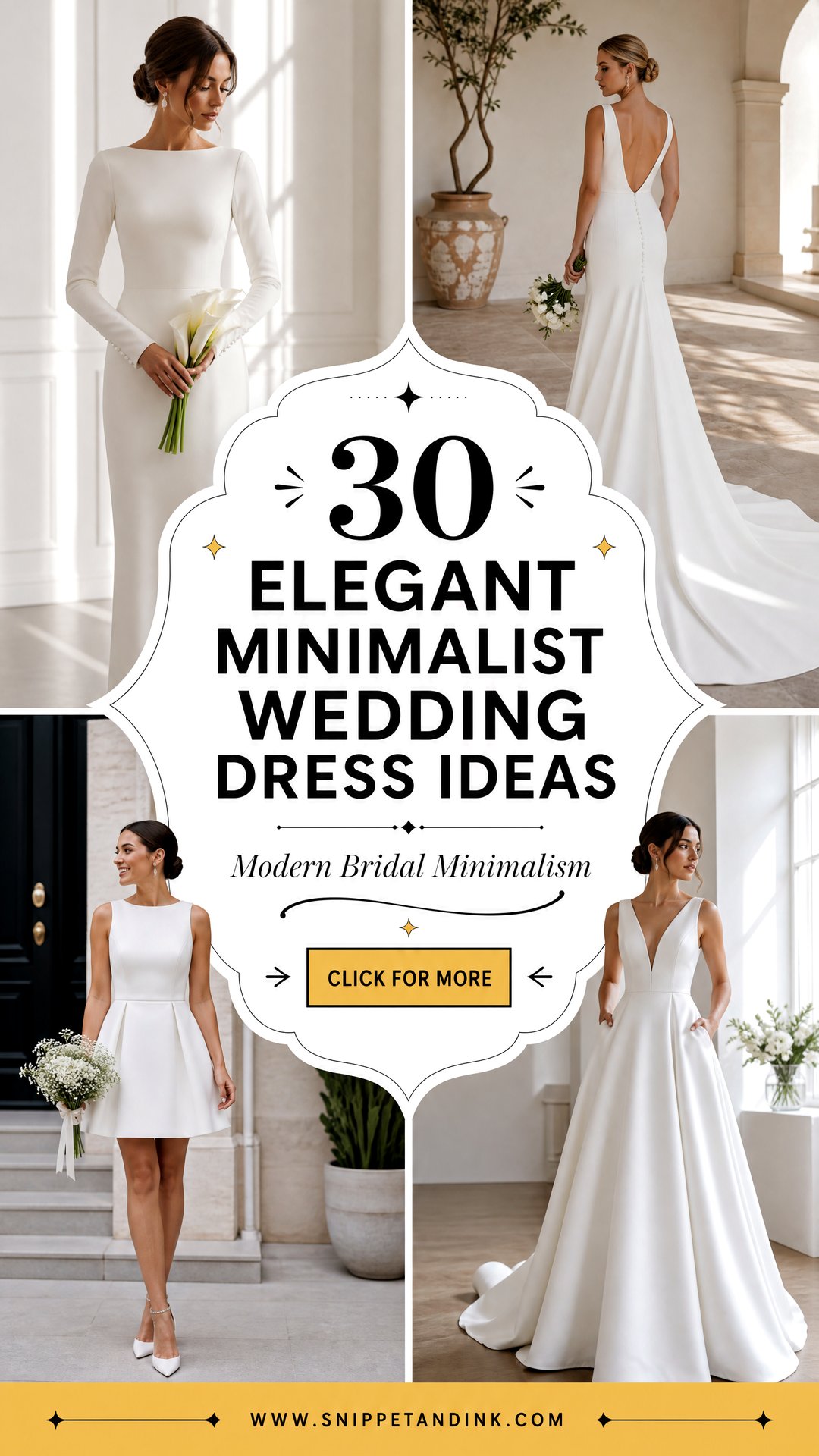 30 Elegant Minimalist Wedding Dress Ideas for Modern Brides - 30 Elegant Minimalist Wedding Dress Ideas for Modern Brides