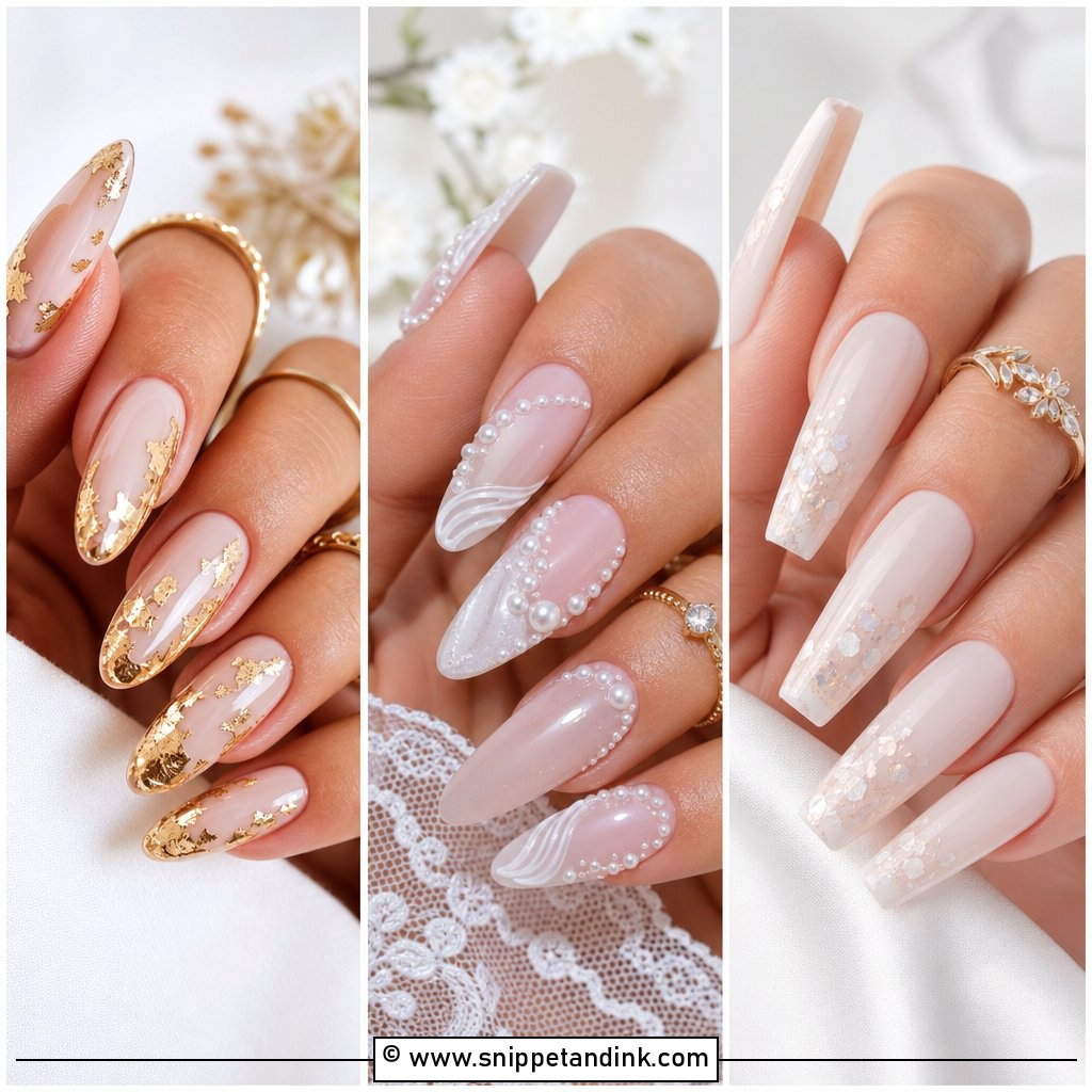30 Elegant Nail Art Wedding Ideas for Timeless Bridal Style