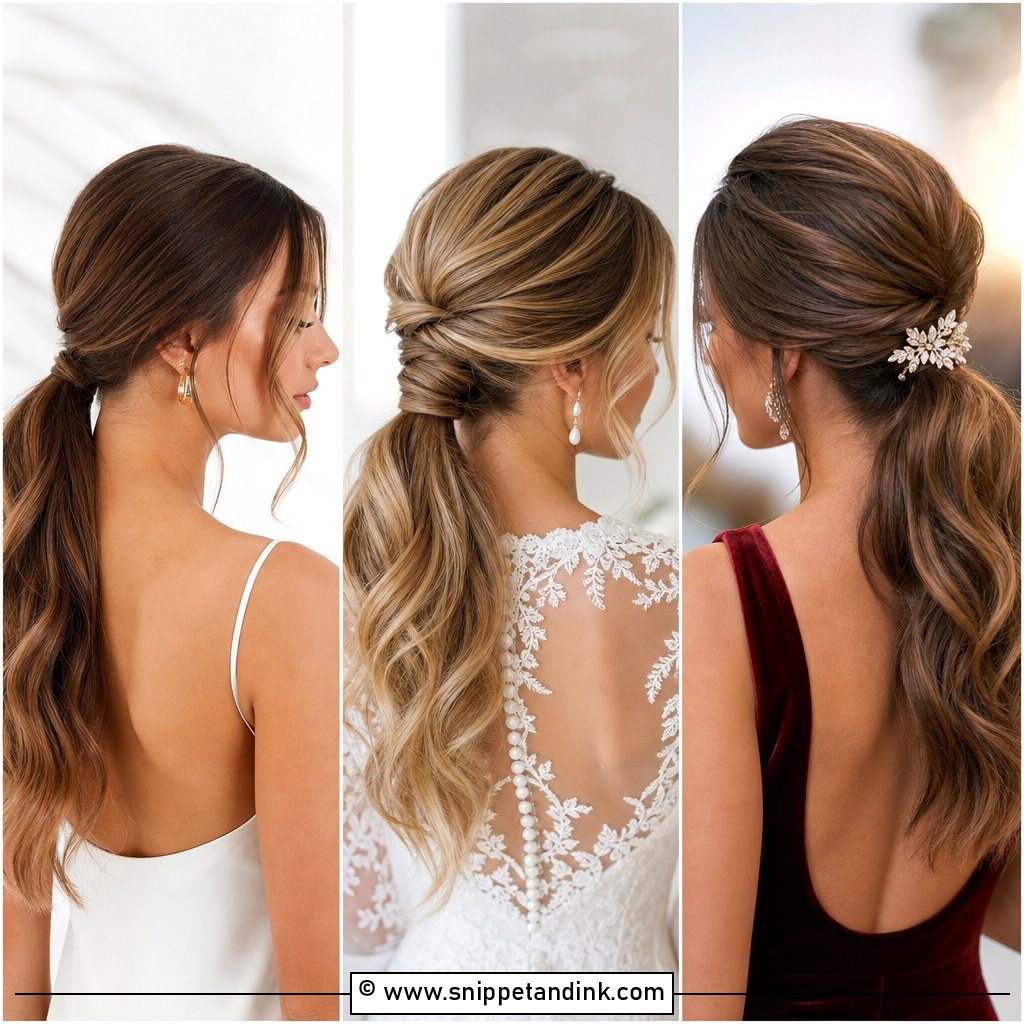 30 Elegant Ponytail Wedding Hairstyles for Chic Brides